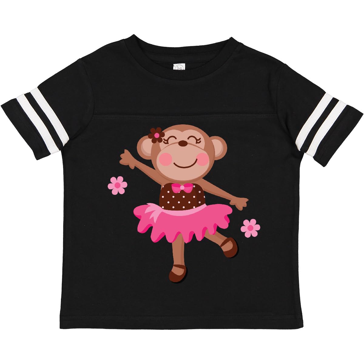 Ballerina Dance Monkey Toddler T-Shirt - Cute Kids Dance Outfit for Ballet & Playtime | Soft Cotton Toddler Tee for Girls