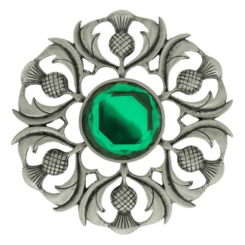 Vintage Scottish Thistle Plaid Brooch - Antique Silver Tone Celtic Pin for Women - Perfect for Tartan Dresses, Kilts, and Highland Outfits