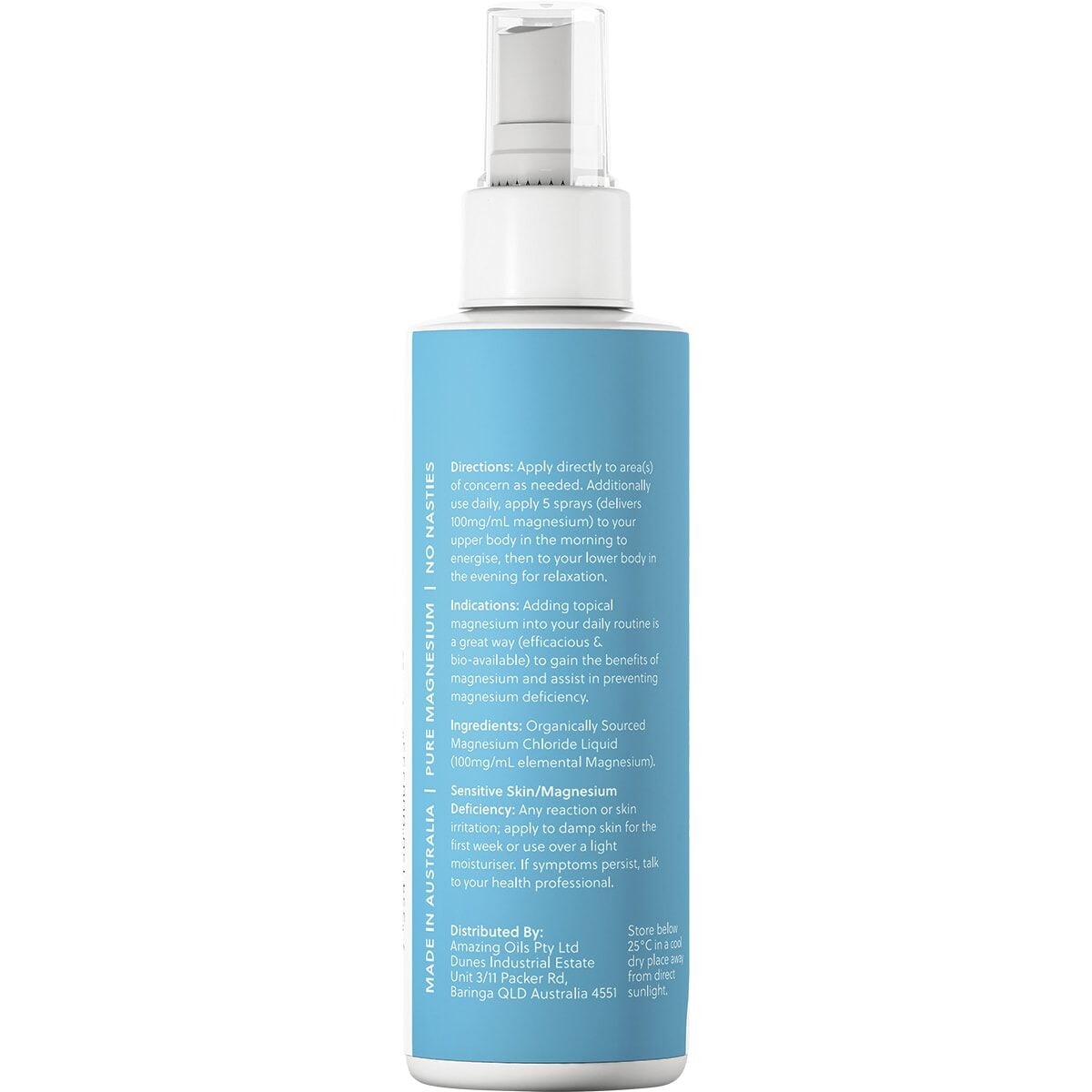 Pure Magnesium Oil Spray for Daily Use - Natural Muscle Relaxation & Sleep Aid - Perfect for Post-Workout Recovery & Stress Relief