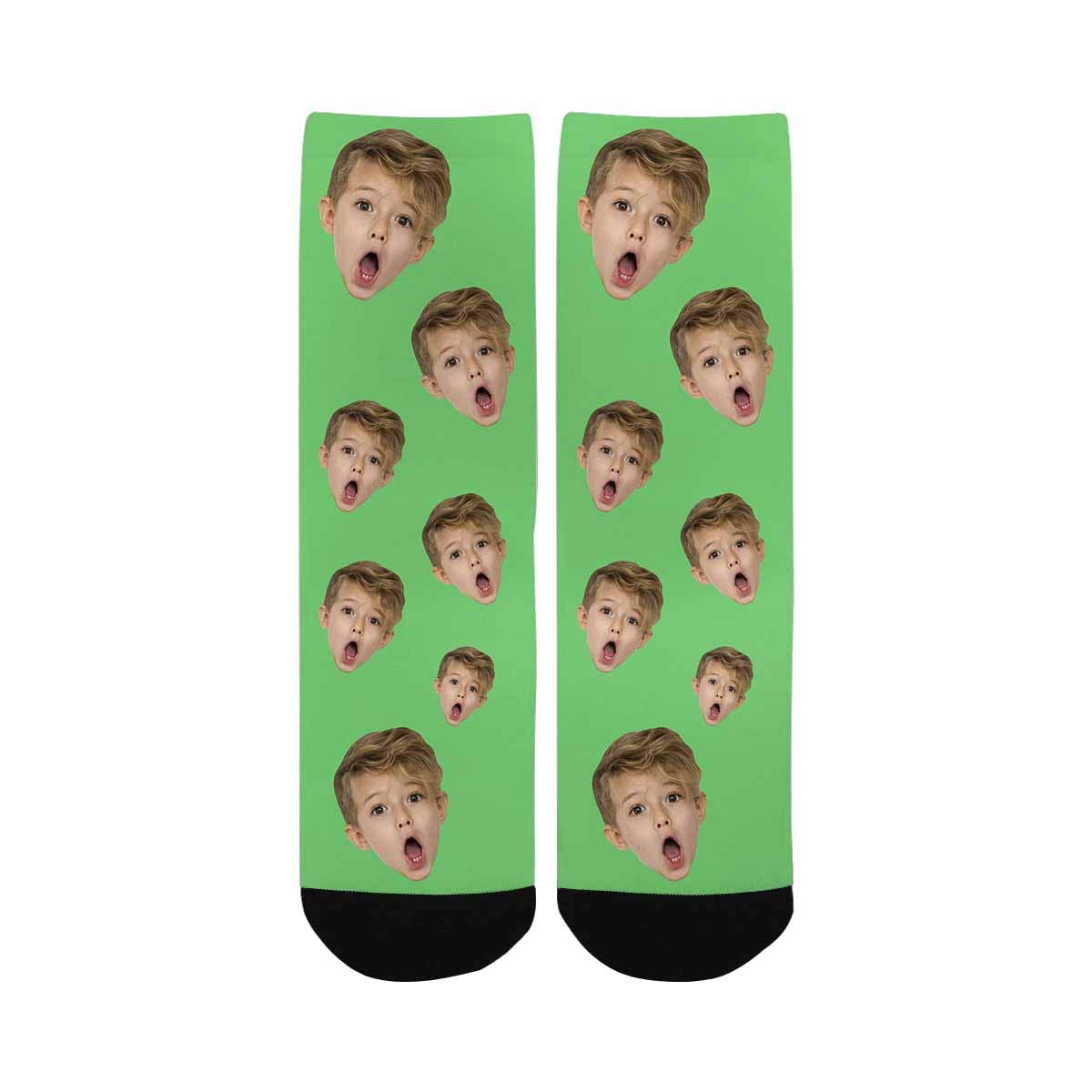 MyPupSocks Custom Photo Socks - Personalized Black Crew Socks for Men & Women - Turn Your Picture into Fun Novelty Socks - Perfect Gift for Birthdays, Christmas & Couples