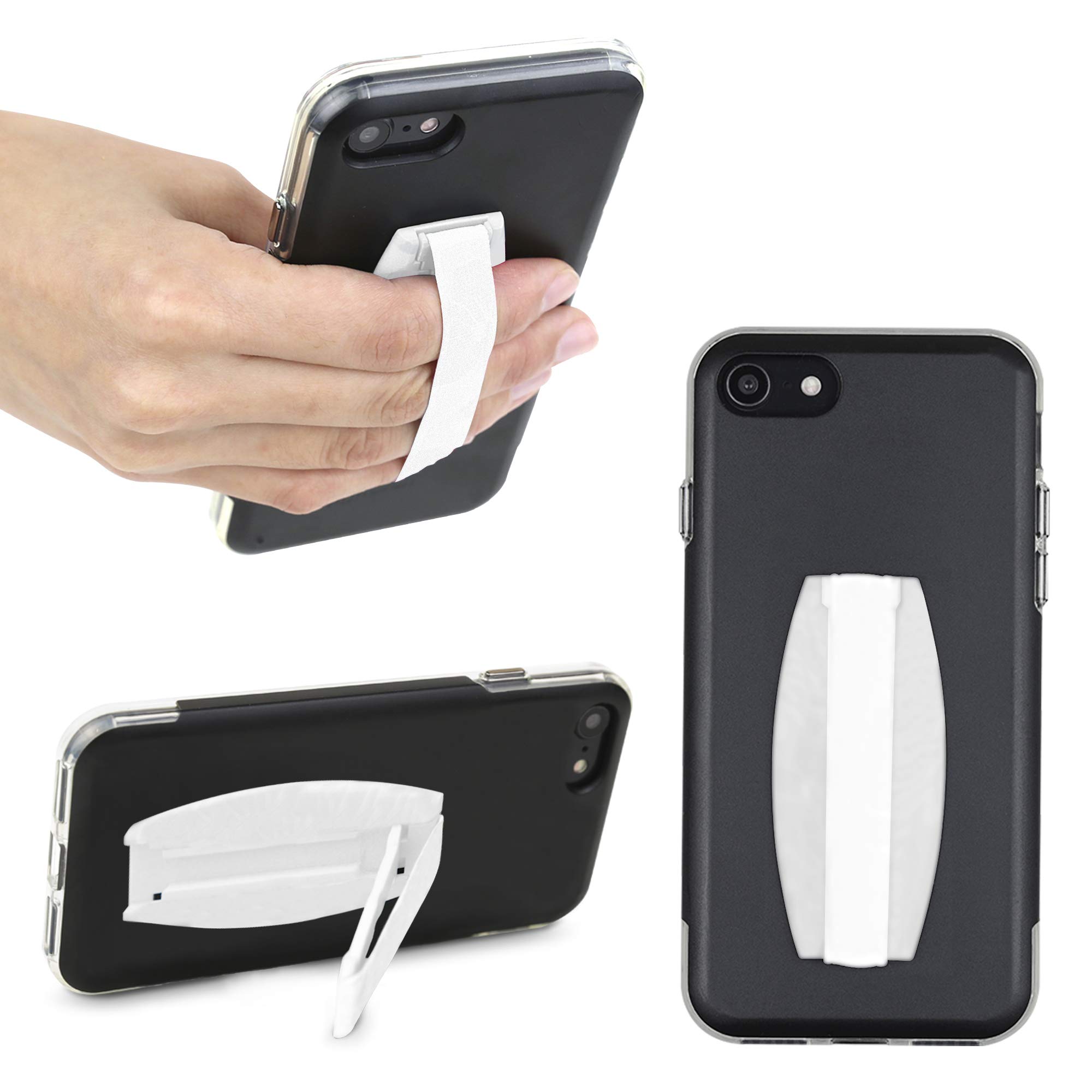 Gear Beast Universal Cell Phone Grip - Ultra Slim Elastic Finger Holder & Phone Stand for iPhone, Samsung, Google Pixel - Perfect for Watching Videos, Gaming, and One-Handed Use