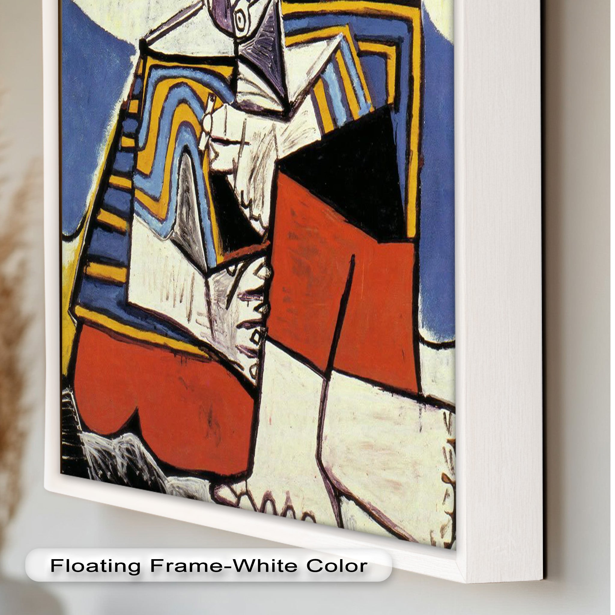 Abstract Man with Cap Wall Art - Cubist Oil Painting for Modern Home & Office Decor | Handmade Canvas Print | Unique Gift Idea for Art Lovers
