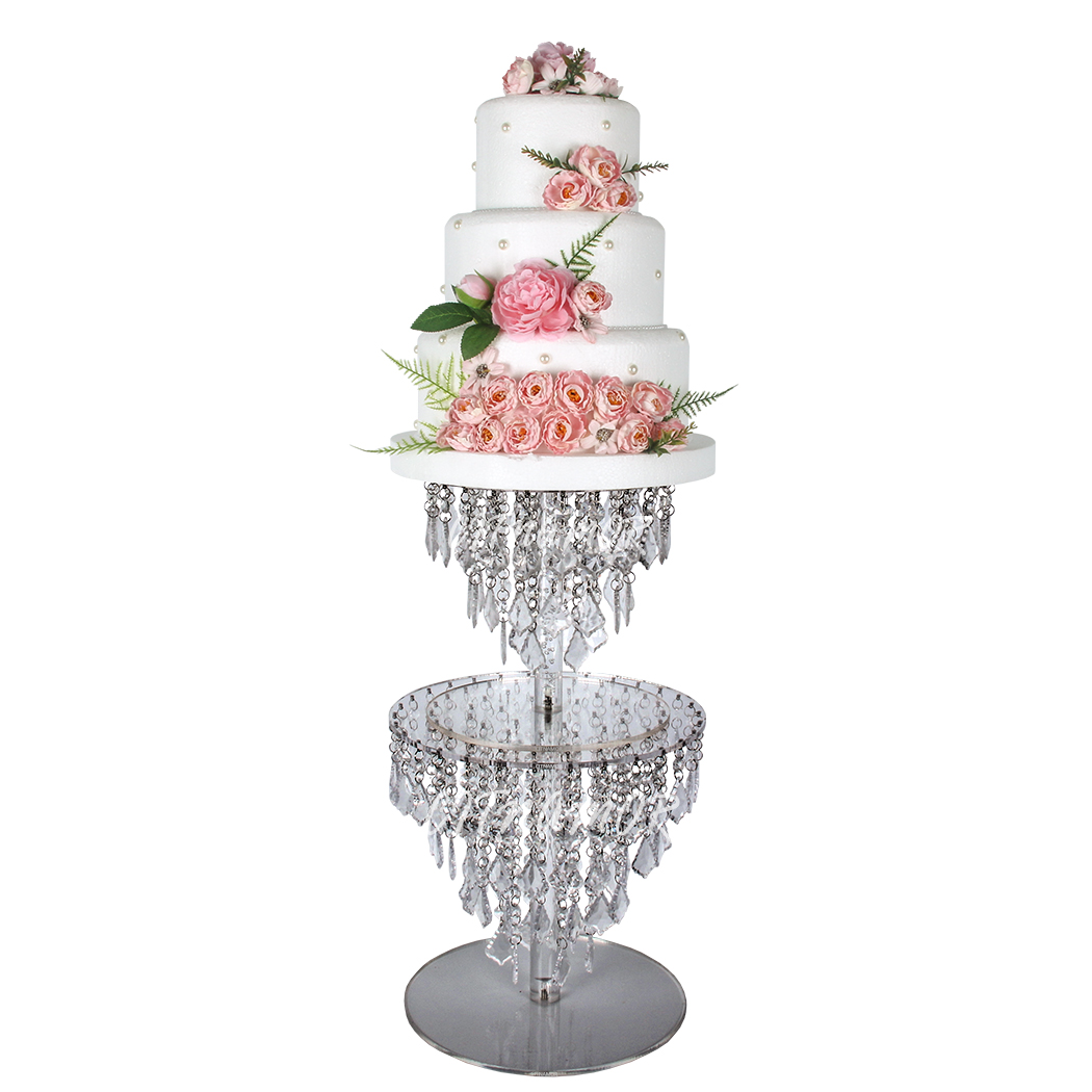 10 Inch Acrylic Crystal Cake Stand - Elegant Cupcake & Dessert Display for Weddings, Parties & Events - Perfect for Wedding Cake, Dessert Table & Party Decorations