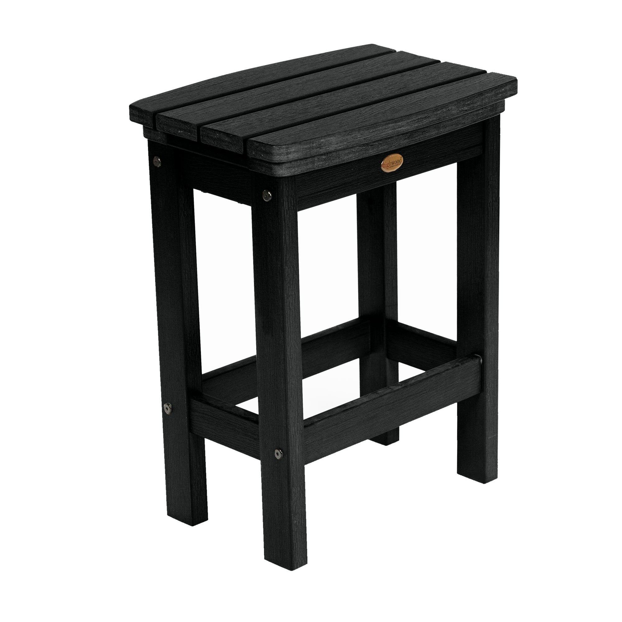 Refurbished Lehigh Counter Height Bar Stool - Industrial Style Metal Frame & Wood Seat - Perfect for Kitchen Islands, Breakfast Bars & Home Decor