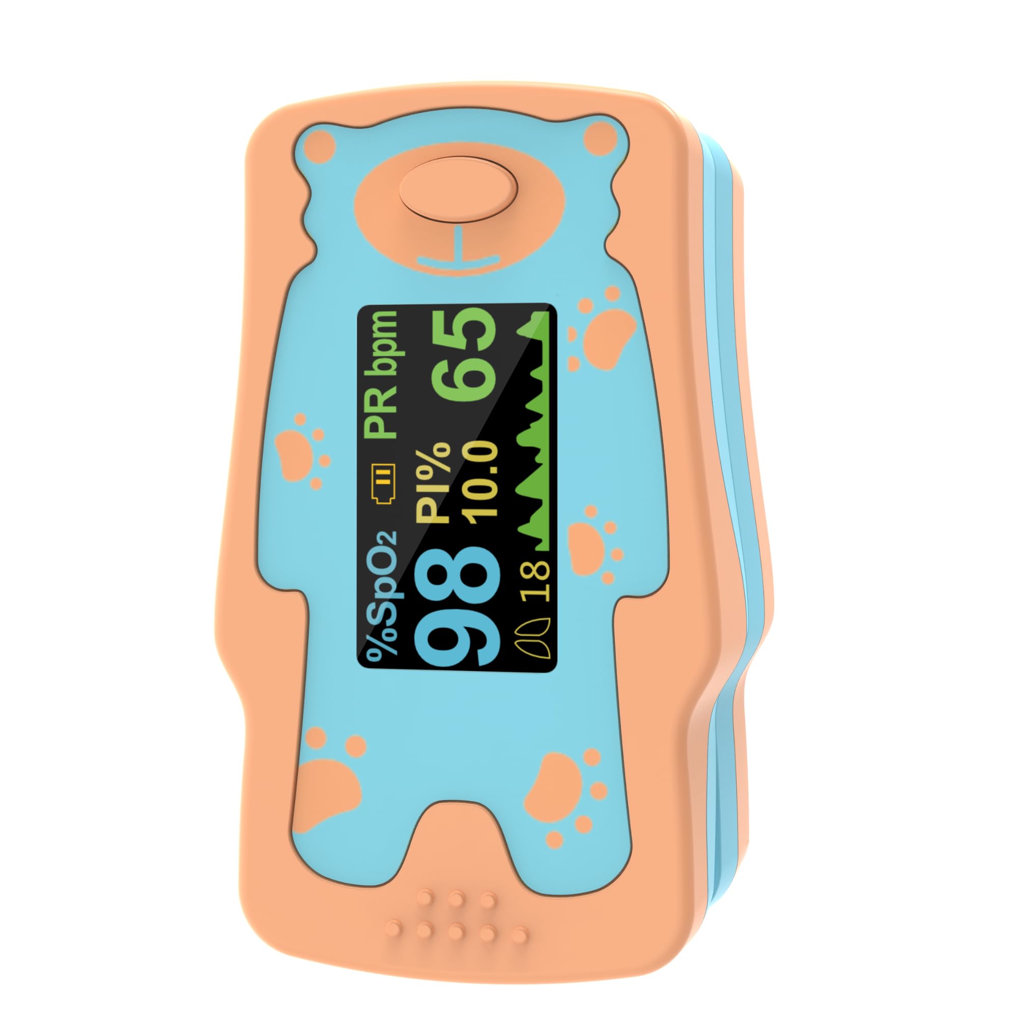 **Kids Pulse Oximeter - HSA/FSA Eligible, Accurate Blood Oxygen Saturation Monitor for Children with OLED Display & 2 AAA Batteries - Ideal for Home Use, Travel, and Pediatric Care**