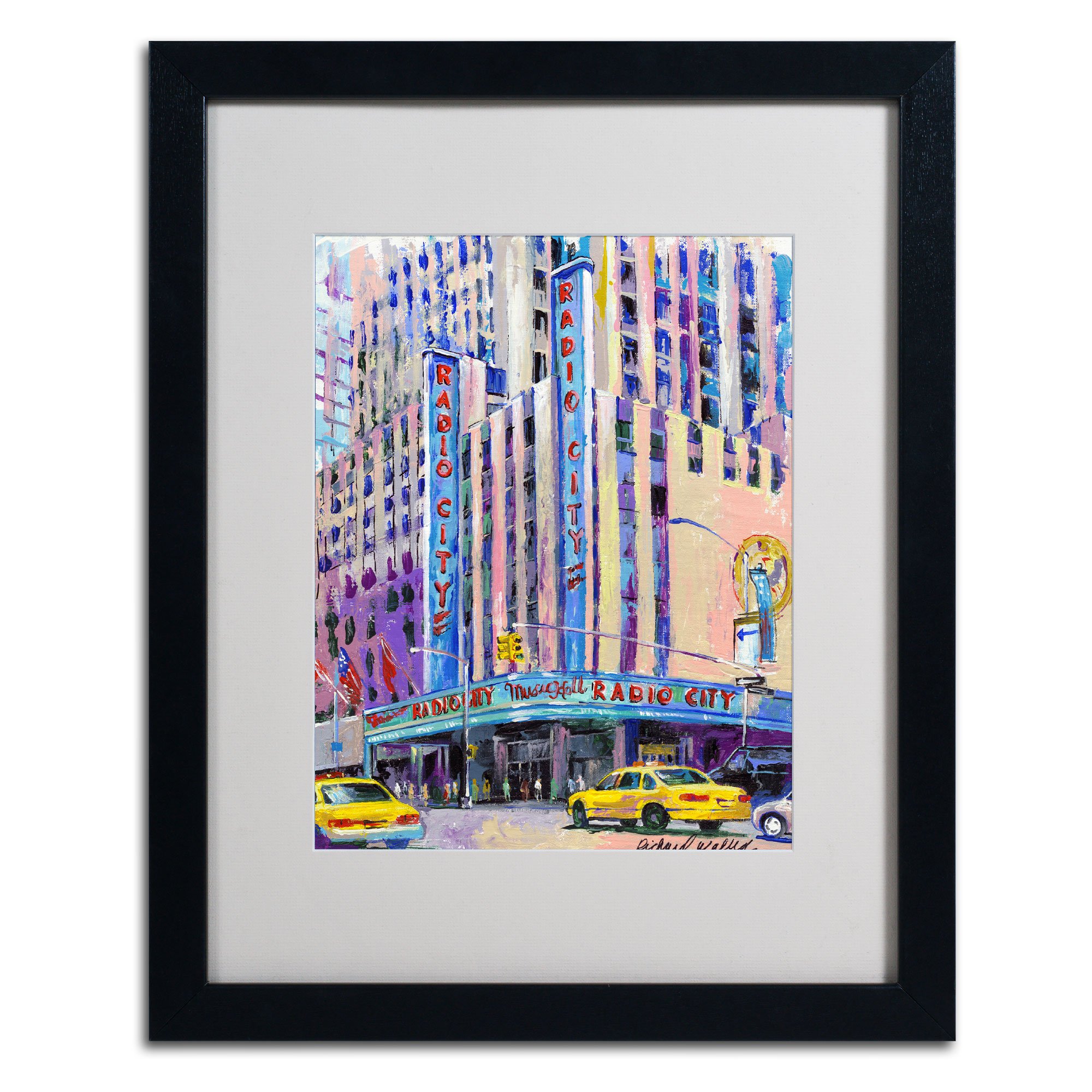 Richard Wallich Radio City Music Hall Fine Art Print - 16x20 Inch Black Framed Wall Decor - Perfect for Living Room, Office & Music Lover Gifts