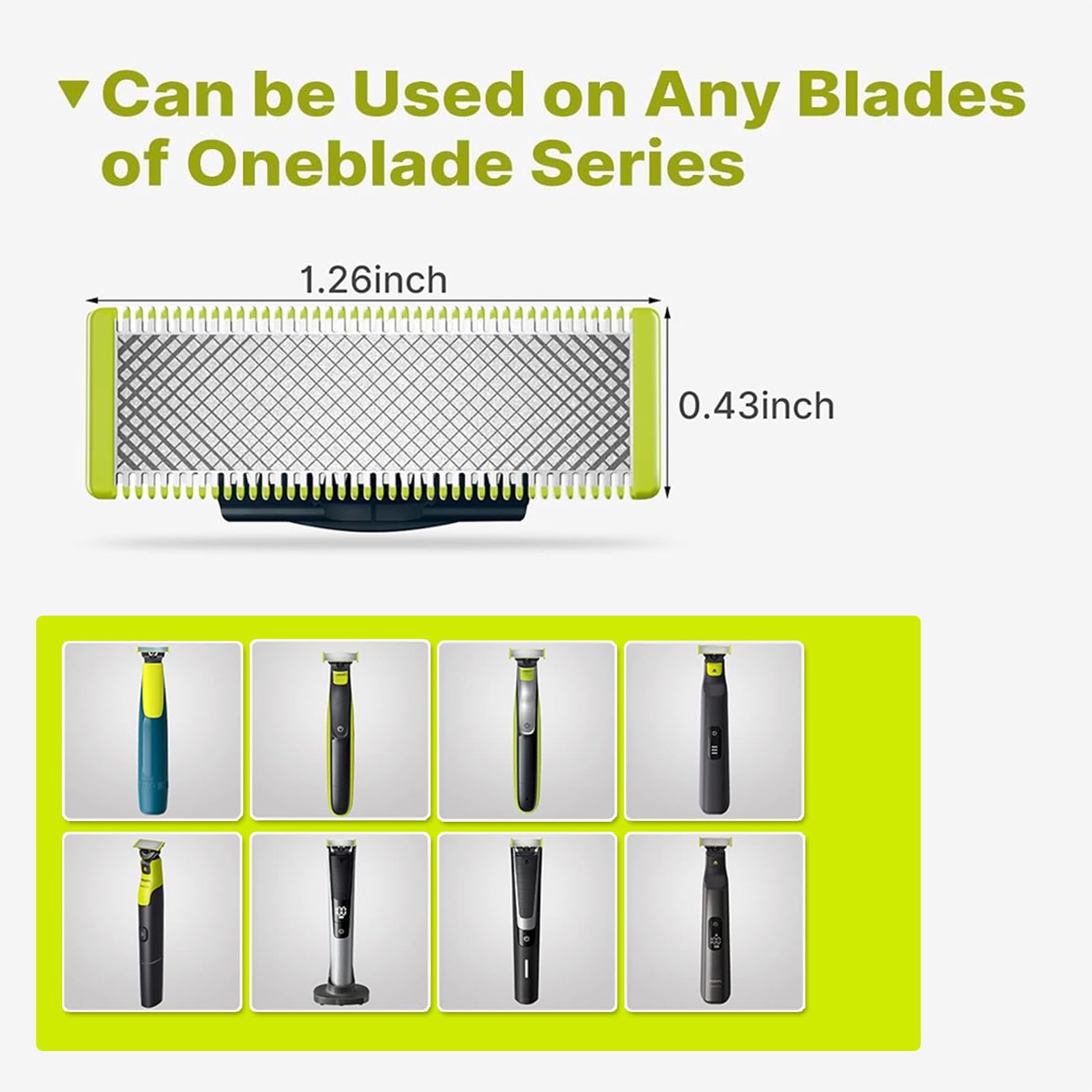 1/2/3/5mm Replacement Guide Combs for Philips OneBlade QP210/50 220 2523 2520 - Precision Trimming Attachments for Facial Hair, Beard & Body Grooming - Perfect for Home & Travel Use