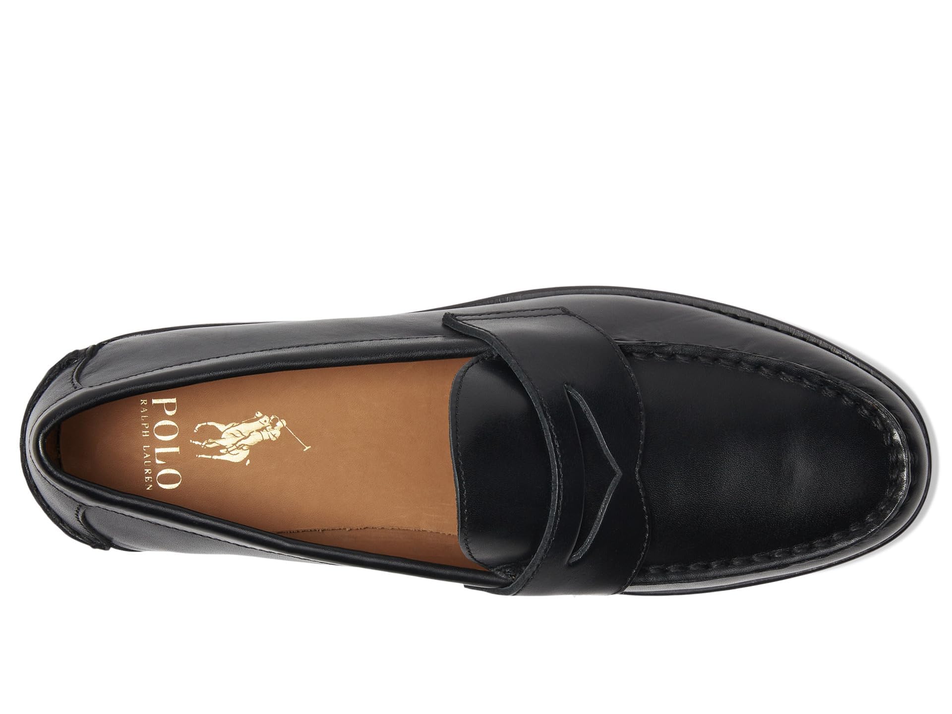 POLO RALPH LAUREN Men's Alston Genuine Leather Penny Loafers - Classic Comfortable Slip-On Dress Shoes for Business, Office & Casual Wear