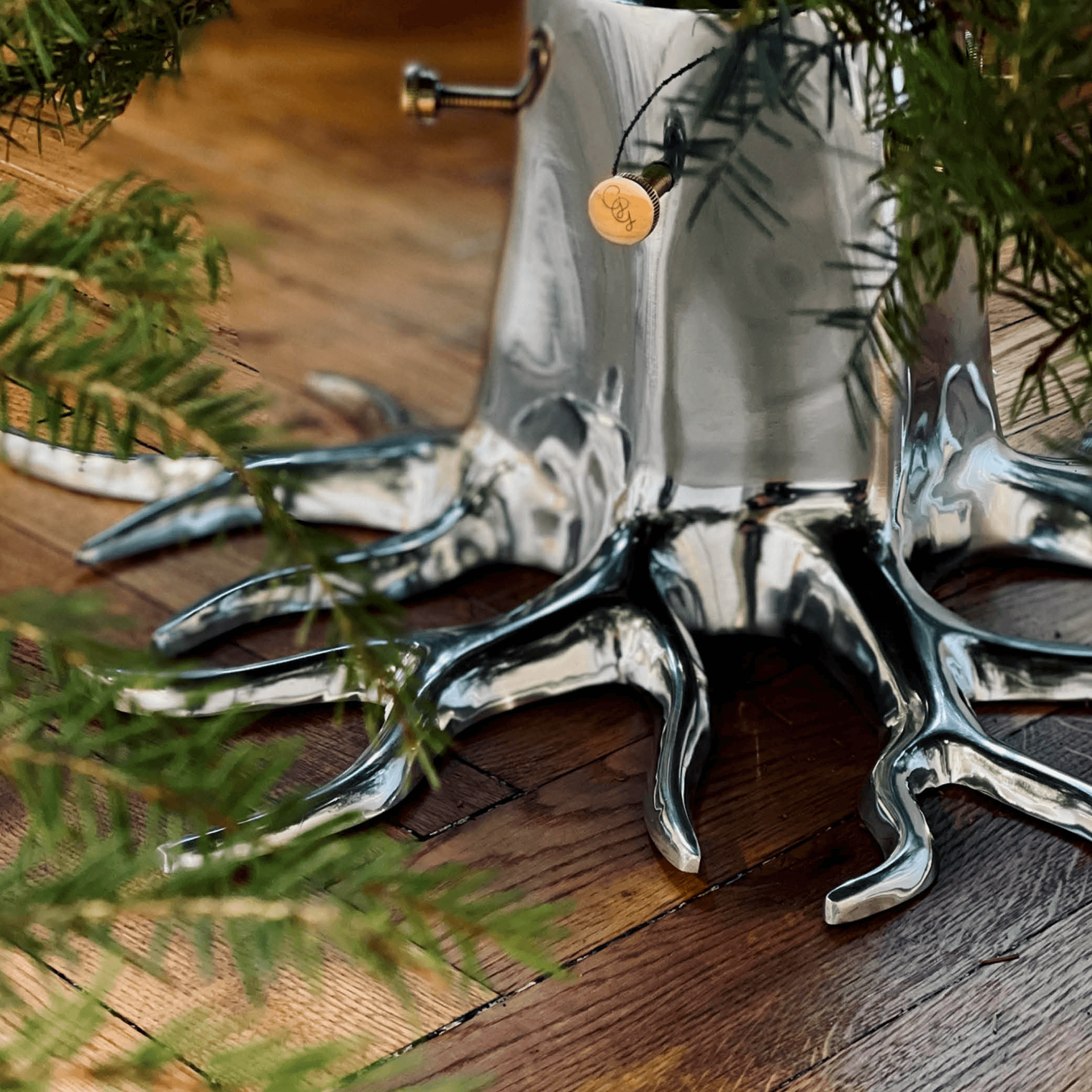 Sturdy Christmas Tree Stand with The Root Design - Multiple Finishes for Holiday Decor | Perfect for Living Room, Office & Festive Home Decorations