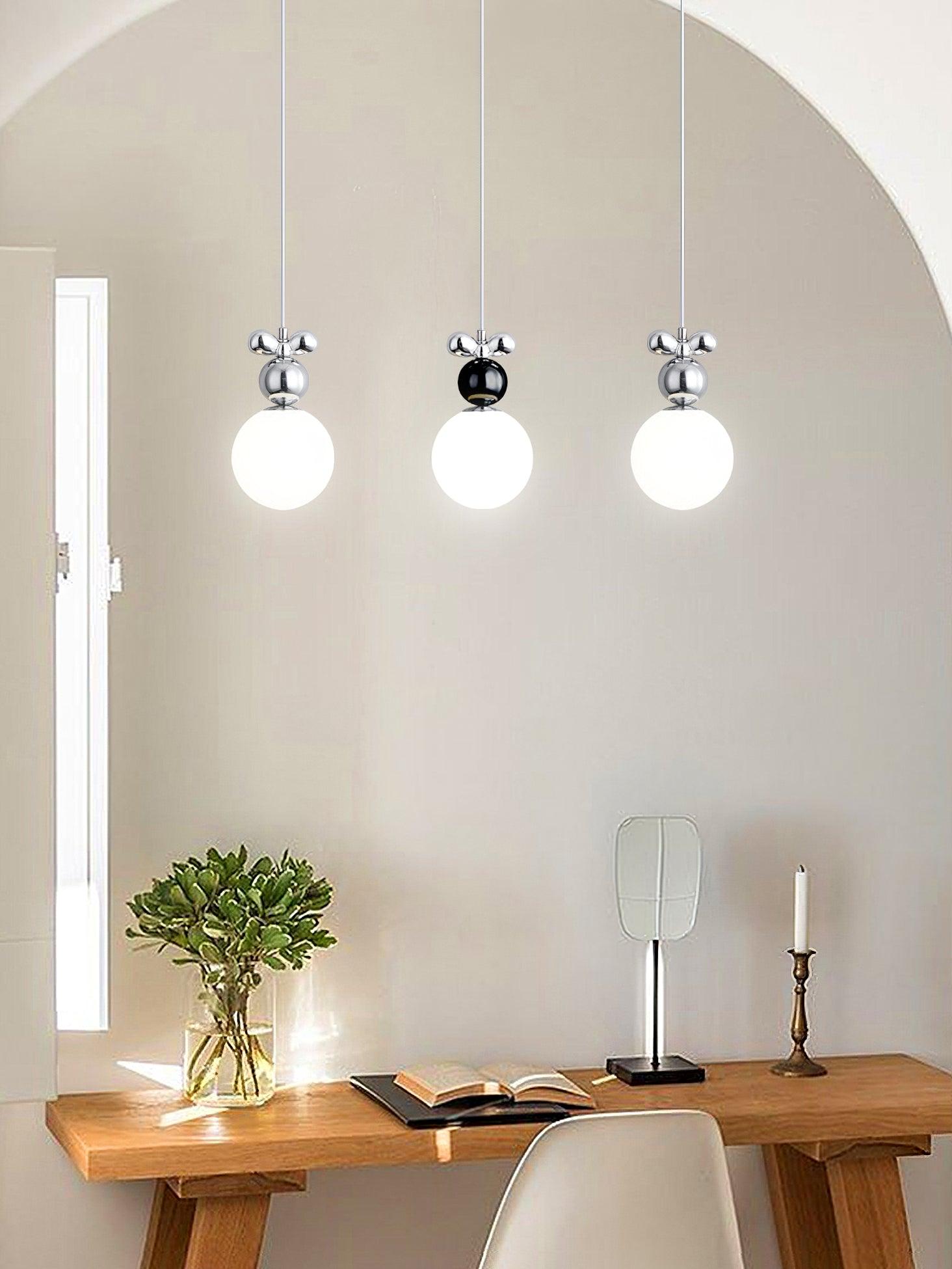 Laila Mini Pendant Light - Modern Small Hanging Ceiling Lamp for Kitchen Island, Dining Room, Bedroom & Office | Dimmable LED Lighting Fixture with Adjustable Cord