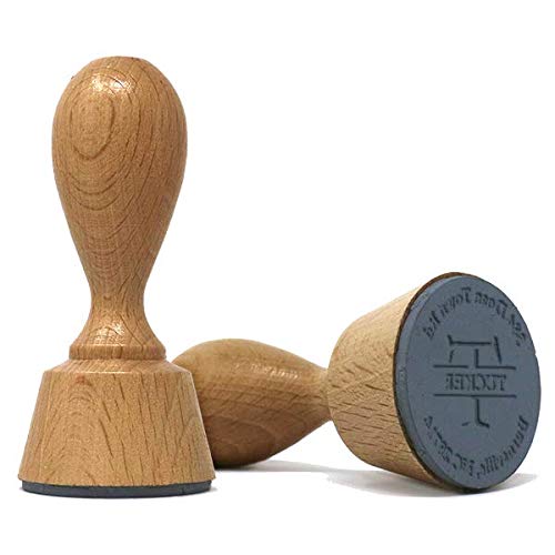Custom Classic European Hand Stamp - Solid Oak Wood Stamp with Elegant Design 6 | Perfect for Wedding Invitations, Certificates & DIY Crafts