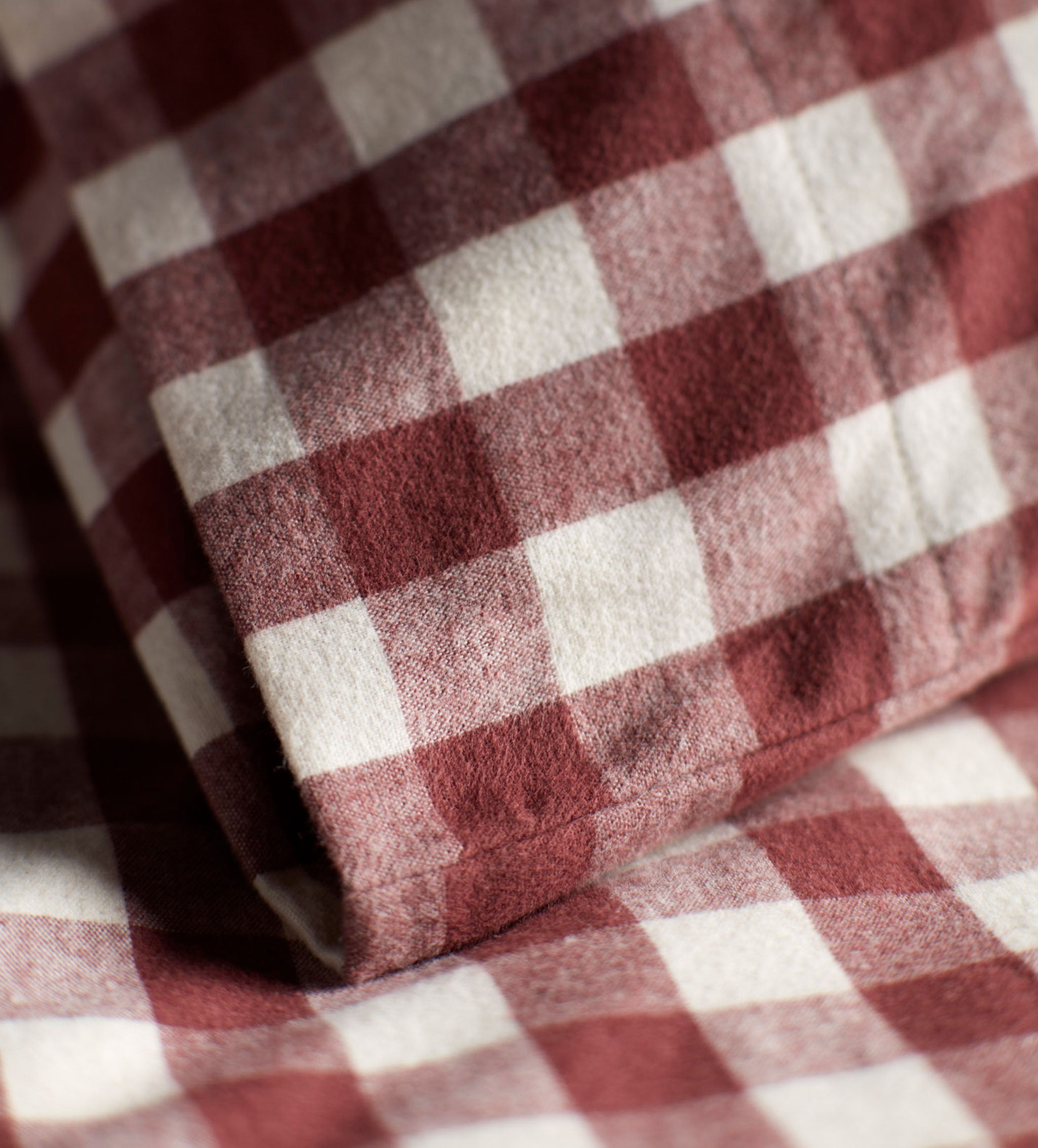Organic Cotton Gingham Brushed Bedding Set - 100% Soft & Breathable Single Bed Sheet Set for Cozy & Stylish Bedroom Decor | Perfect for Home, Dorm, Guest Room & Airbnb