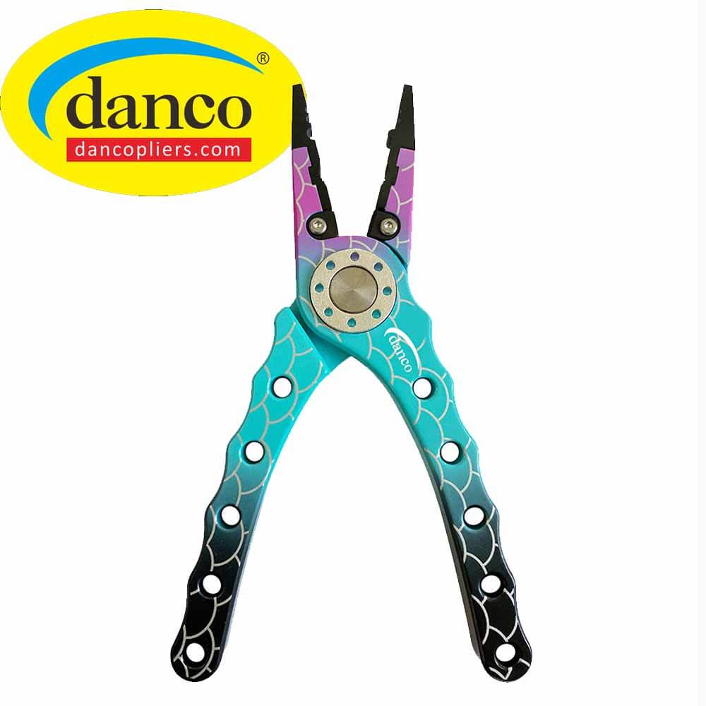 Danco 7-Inch Aluminum Fishing Pliers for Saltwater & Freshwater - Fish Gripper & Hook Remover Tool for Anglers - Perfect for Bass, Trout & Tournament Fishing