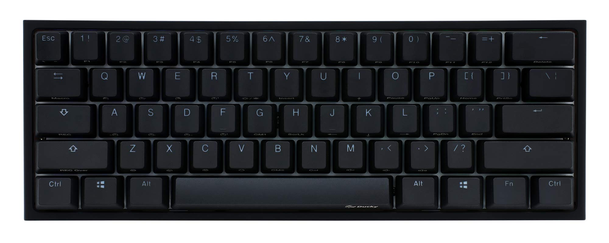 Ducky One 2 Mini RGB Mechanical Gaming Keyboard - Cherry MX Blue Switches - Compact 60% Layout for PC/Mac Gamers & Typists - Perfect for Esports, Programming & Office Work