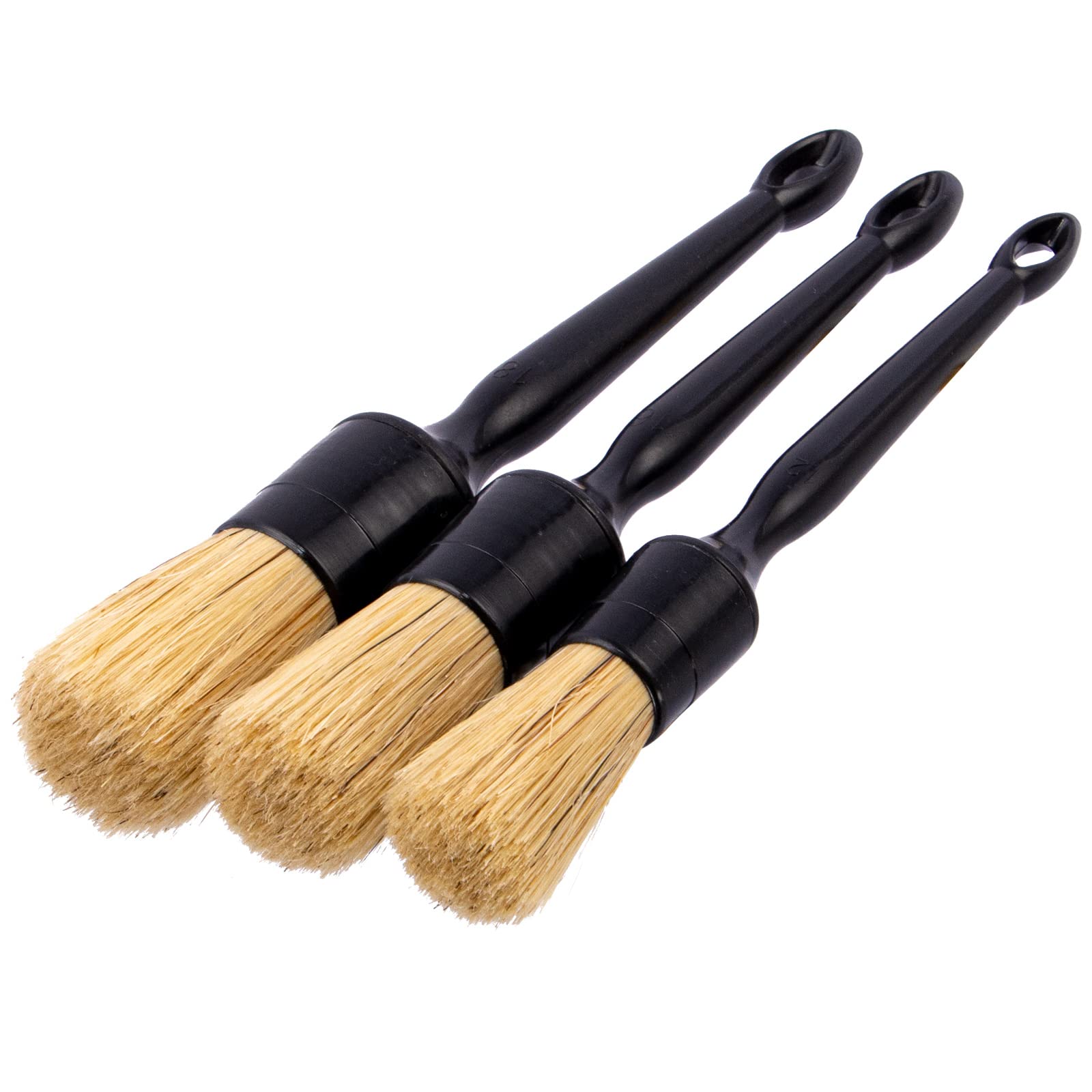 **3-Pack Car Detailing Brushes Set - Scratch-Free Wheel Rim, Interior & Exterior Cleaning Tools for Leather, Emblems, Tires & Nuts (Wet/Dry Use) - Perfect for Auto Detailing, DIY Car Wash & Professional Cleaning**