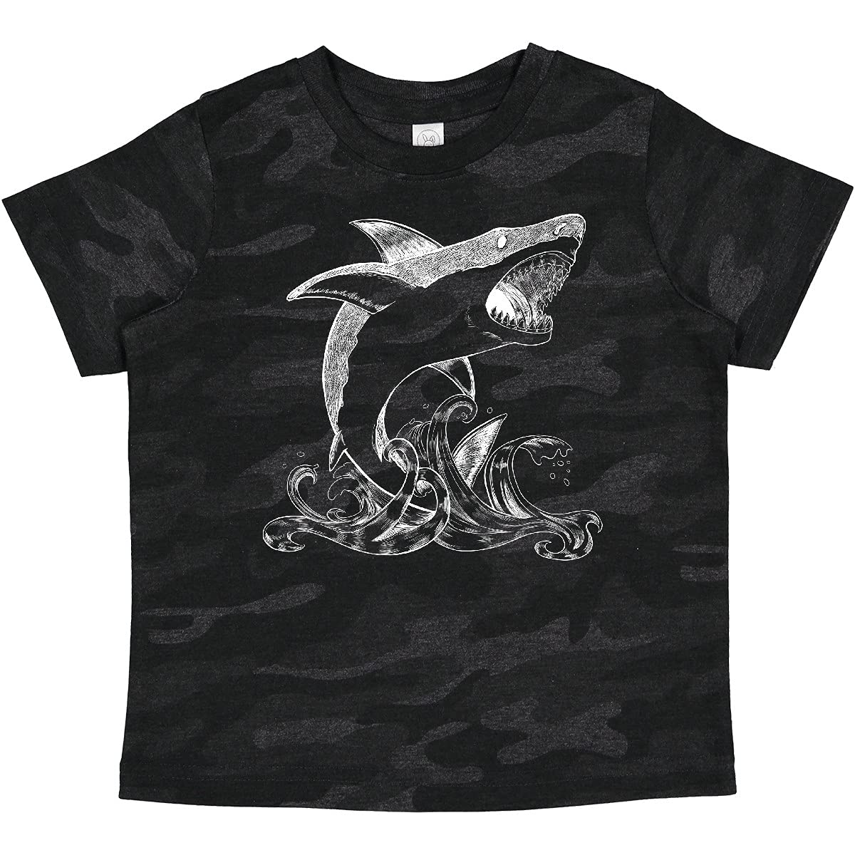 Inktastic Great White Shark Jumping in White Baby T-Shirt - Cute Animal Graphic Tee for Boys & Girls - Perfect for Beach Trips, Pool Parties & Summer Outfits