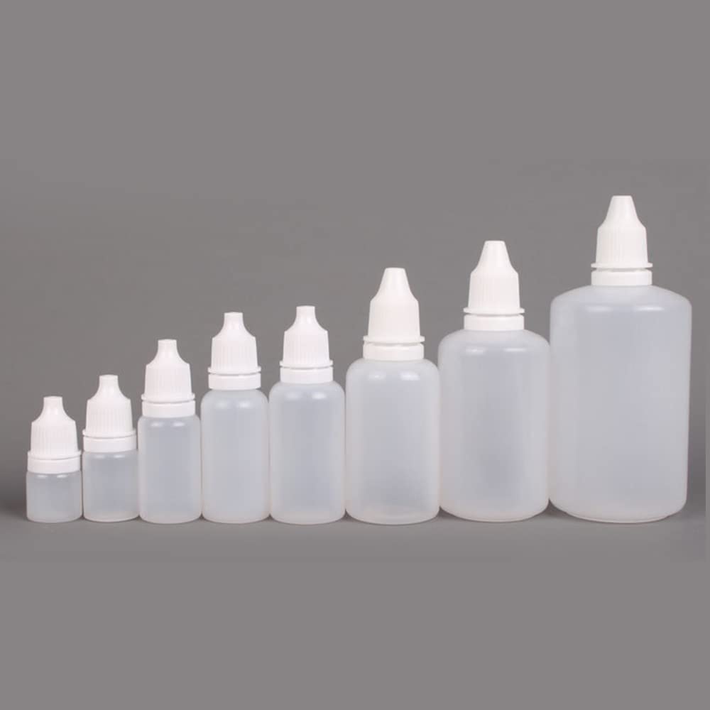 50Pcs 0.7oz PE Plastic Dropper Bottles - 20ml Small Mouth Squeezable Liquid Containers with Black Cap for Essential Oils, Travel, Kitchen & Lab Use | Leakproof Sample Storage Bottles for DIY, Crafts & Beauty Products