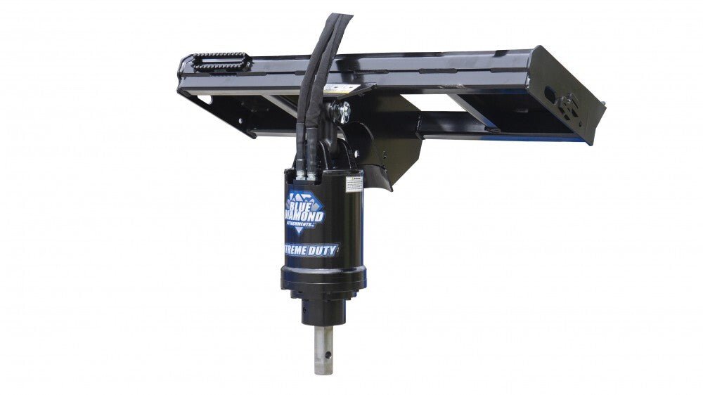 Blue Diamond Extreme Duty Series 2 Auger for Skid Steers - Heavy-Duty Earth Drilling Attachment for Landscaping, Fence Post Installation & Construction Projects
