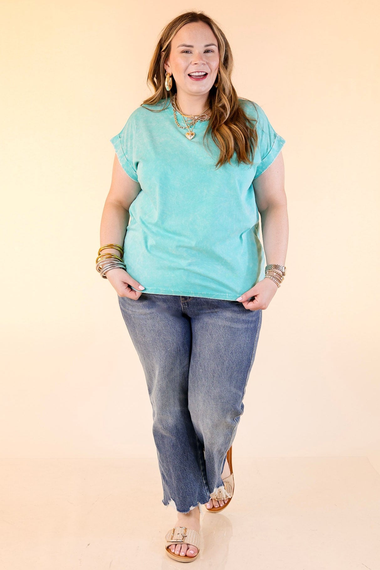 Stylish Turquoise Short Sleeve Shirt for Women - Comfortable Casual Top for Summer Outfits & Office Wear