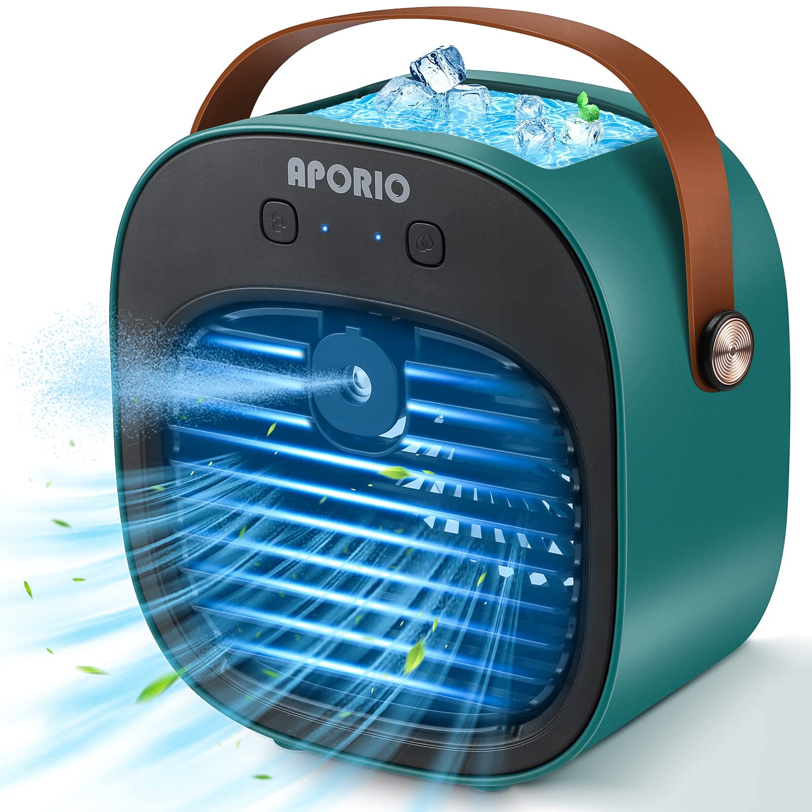 Portable Air Conditioner - 5200mAh Rechargeable Personal Air Cooler with 3 Speed Settings (5-10 Hours Runtime), Ultra Quiet Mini AC Fan | Compact Desk Cooling Fan for Home, Bedroom, Office & Travel | Perfect for Summer, Hot Rooms & Personal Space Cooling