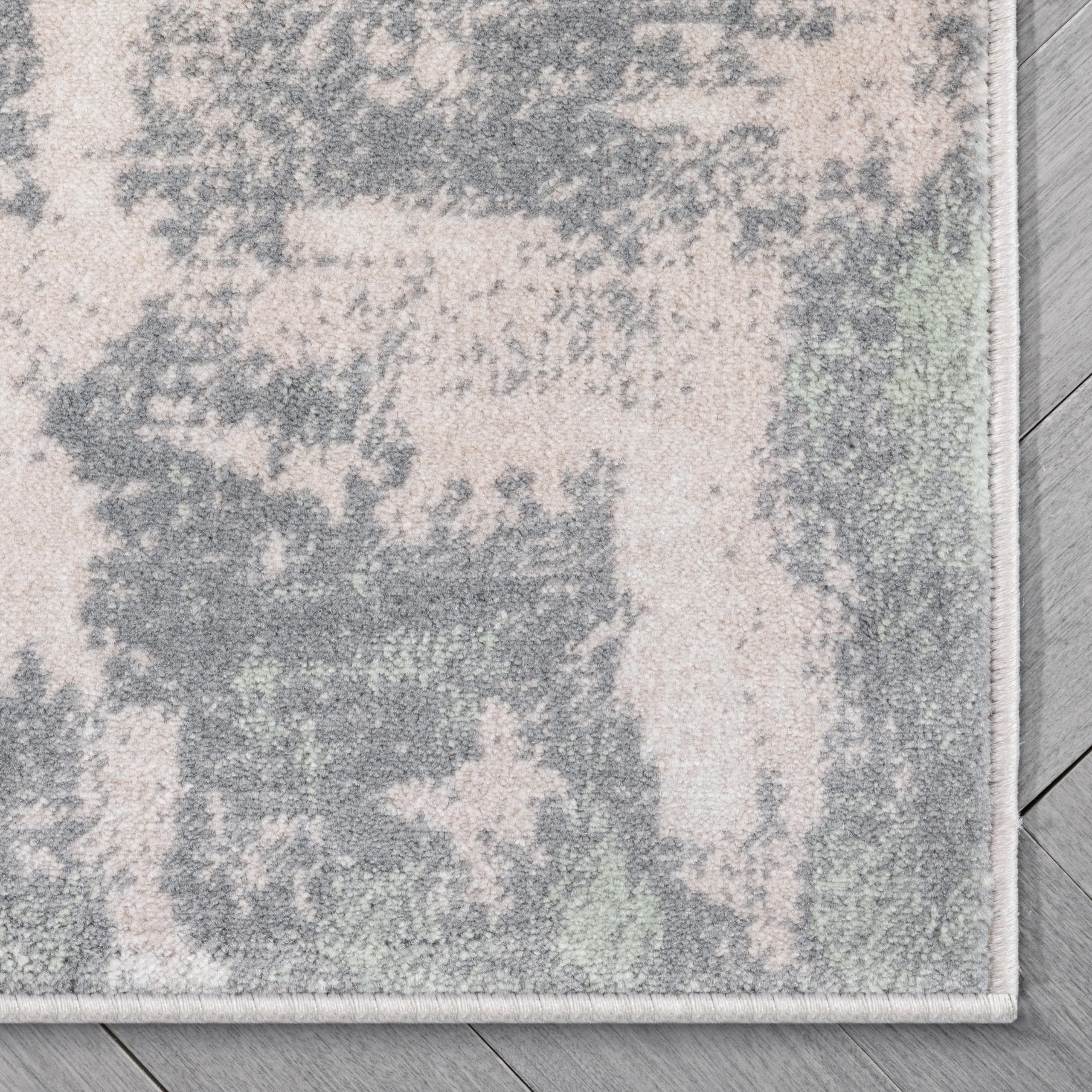 Well Woven Barclay Collection Kalia Grey Green 5x7 Area Rug - Soft & Durable Non-Slip Living Room, Bedroom, Dining Room Rug - Perfect for Home Decor, Office & High Traffic Areas