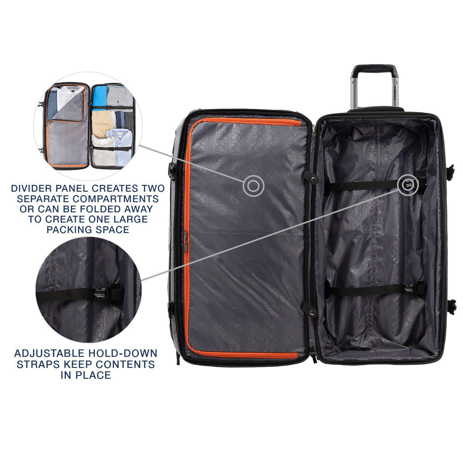 Travelpro Bold 30-Inch Drop Bottom Rolling Duffel Bag - Large Expandable Luggage for Air Travel, Road Trips & Adventure Vacations