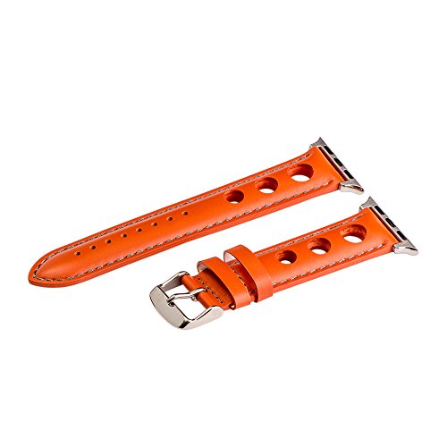 Orange & Grey Smooth 3 Hole Bands / Steel Hardware