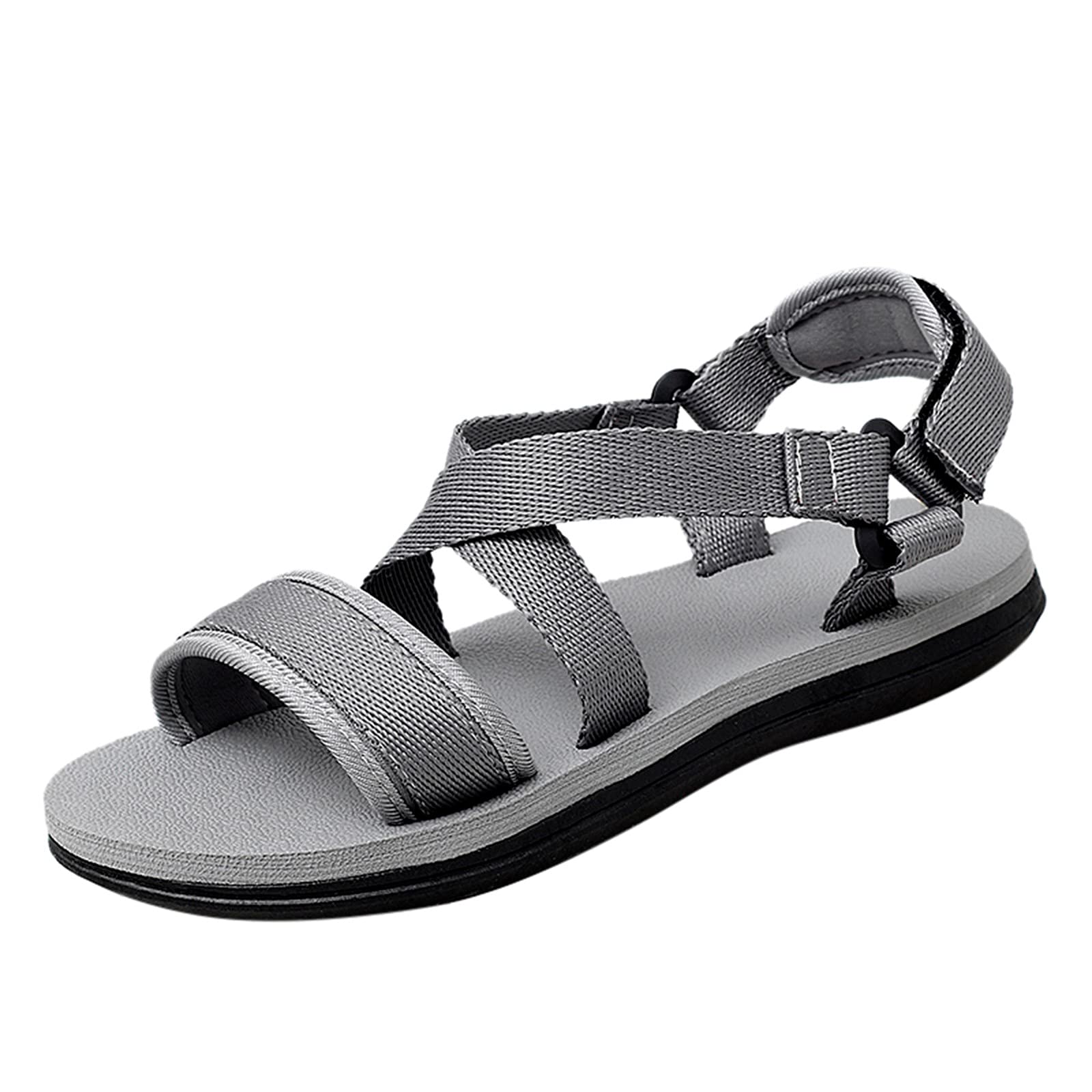 WASERCE Men's Water Sandals - Arch Support Hiking & Walking Sandals for Outdoor Trail, Beach & Summer Activities | Comfortable Sport Sandals with Adjustable Straps