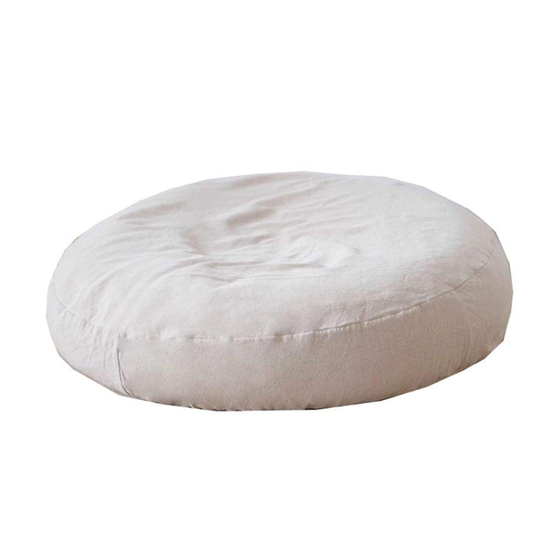 GJZM Lazy Bean Bag Sofa - Comfortable Tatami Floor Cushion for Bedroom, Living Room & Balcony - Soft Small Cute Lounge Chair for Relaxation - Perfect for Reading, Gaming & Nap Time - White