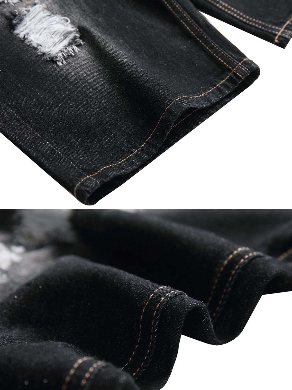 Litteking Men's Ripped Jean Shorts - Distressed Denim Shorts for Summer | Casual Stretch Denim Short Pants with Pockets | Perfect for Beach, Streetwear & Outdoor Activities