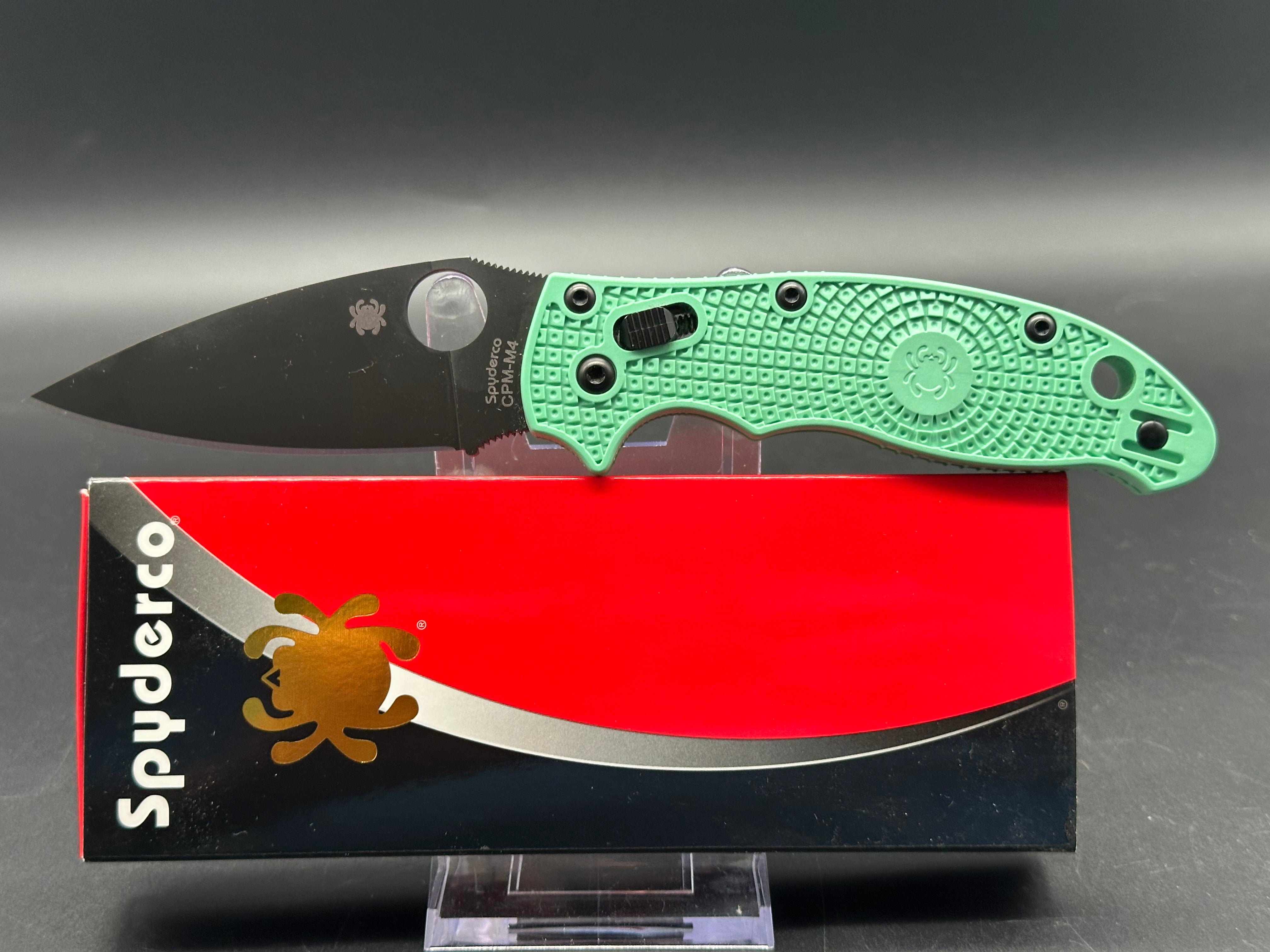 Spyderco Manix 2 Folding Knife - Exclusive HQ Edition with M4 Steel Blade, Green G10 Handle - Perfect for Outdoor Camping, Hiking, and EDC Carry