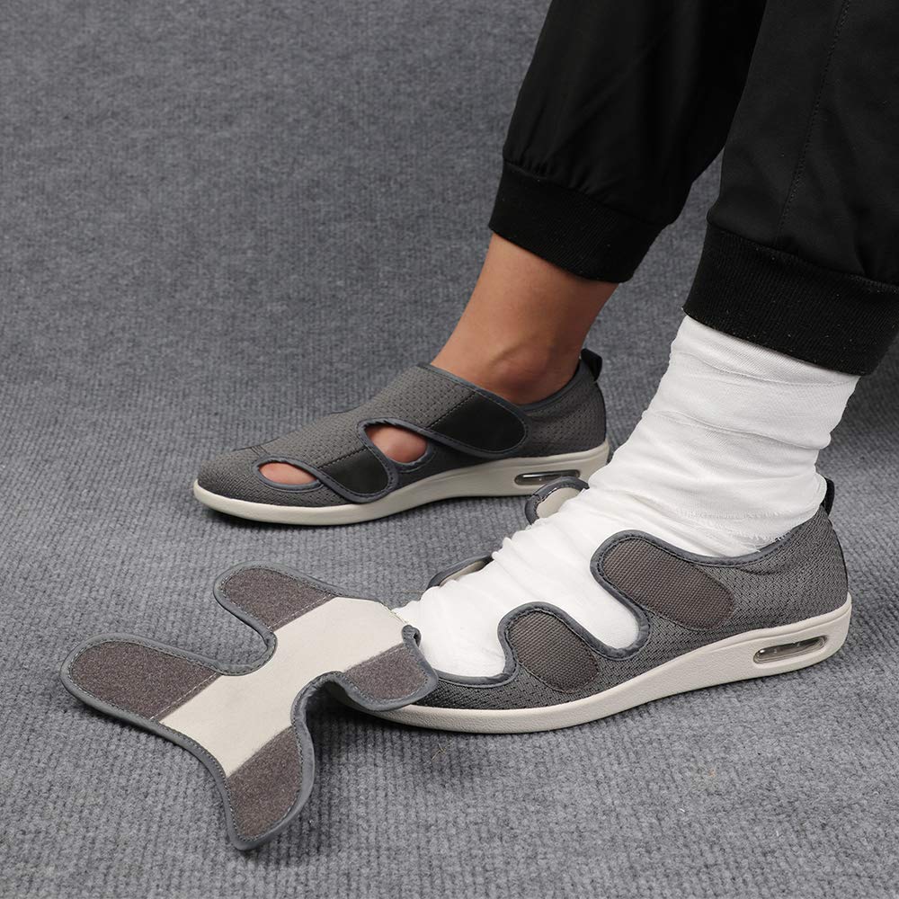 JBTNBX Women's Diabetic Walking Shoes - Extra Wide Width Adjustable Sneakers for Swollen Feet & Edema Relief - Comfortable Footwear for Elderly & Diabetic Patients - Ideal for Daily Walking, Nursing Home Use & Medical Recovery