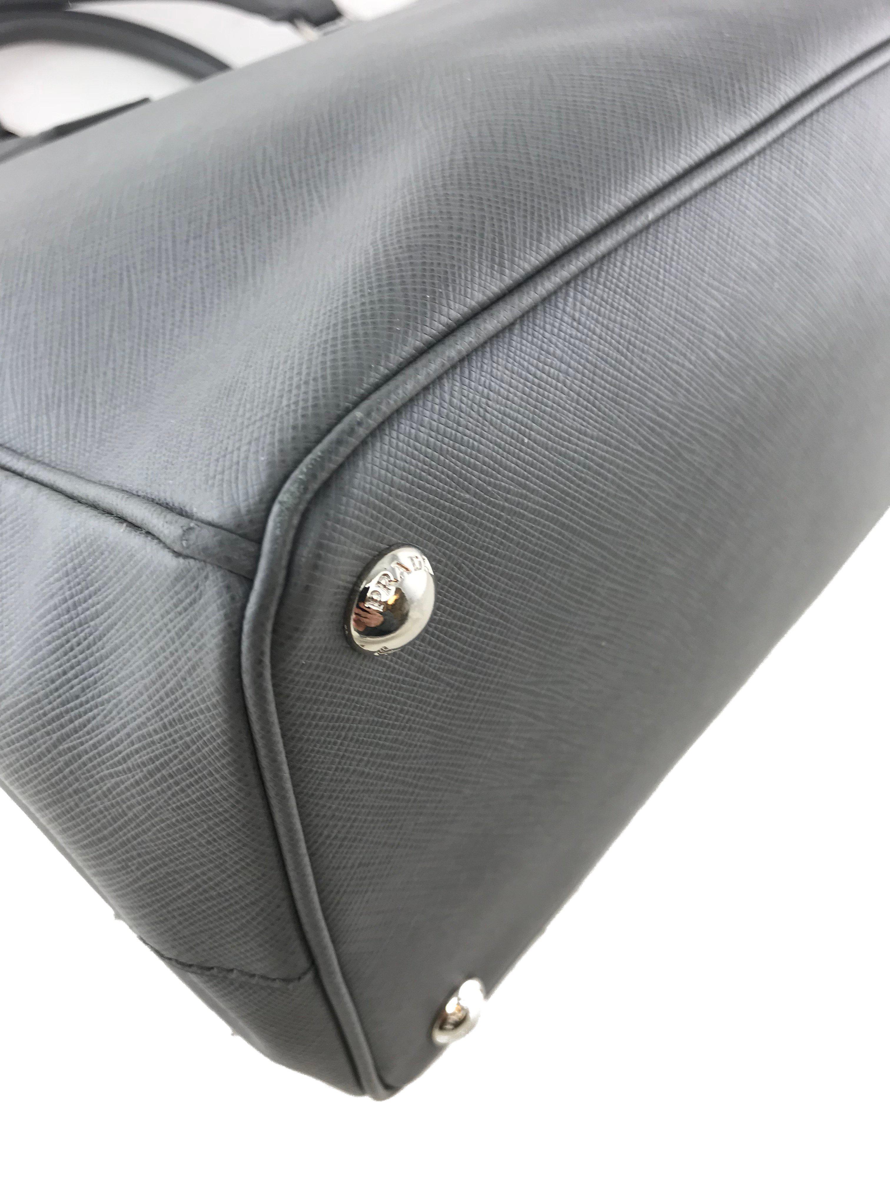 Prada Saffiano Lux Double Zip Medium Tote Bag - Genuine Leather Luxury Handbag for Women | Perfect for Work, Travel & Everyday Use
