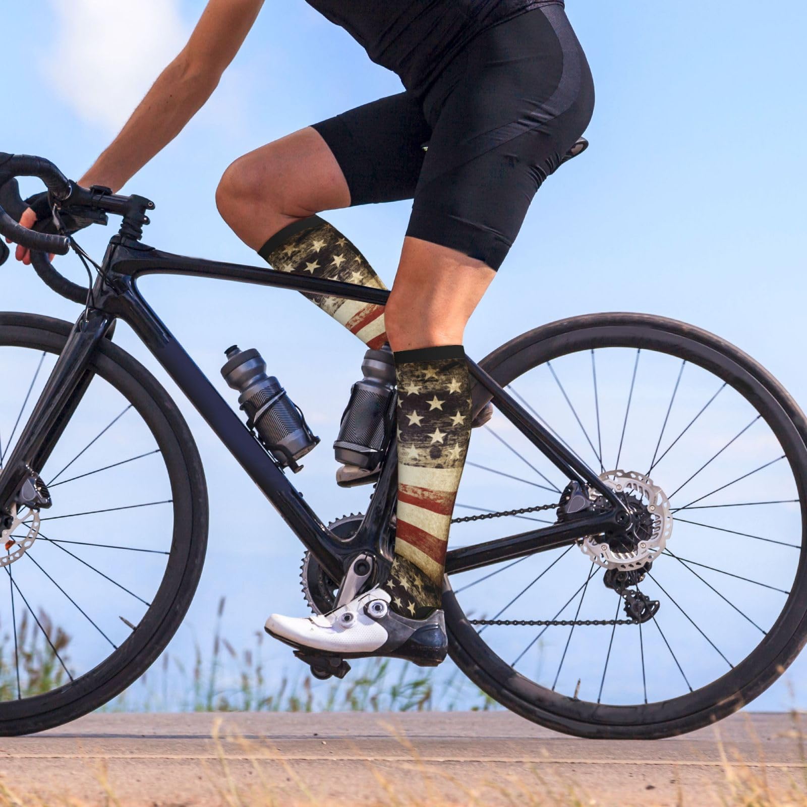 Tie Dye Compression Socks for Women & Men - Knee High Support Socks for Running, Hiking & Athletic Performance - Improve Circulation & Reduce Fatigue