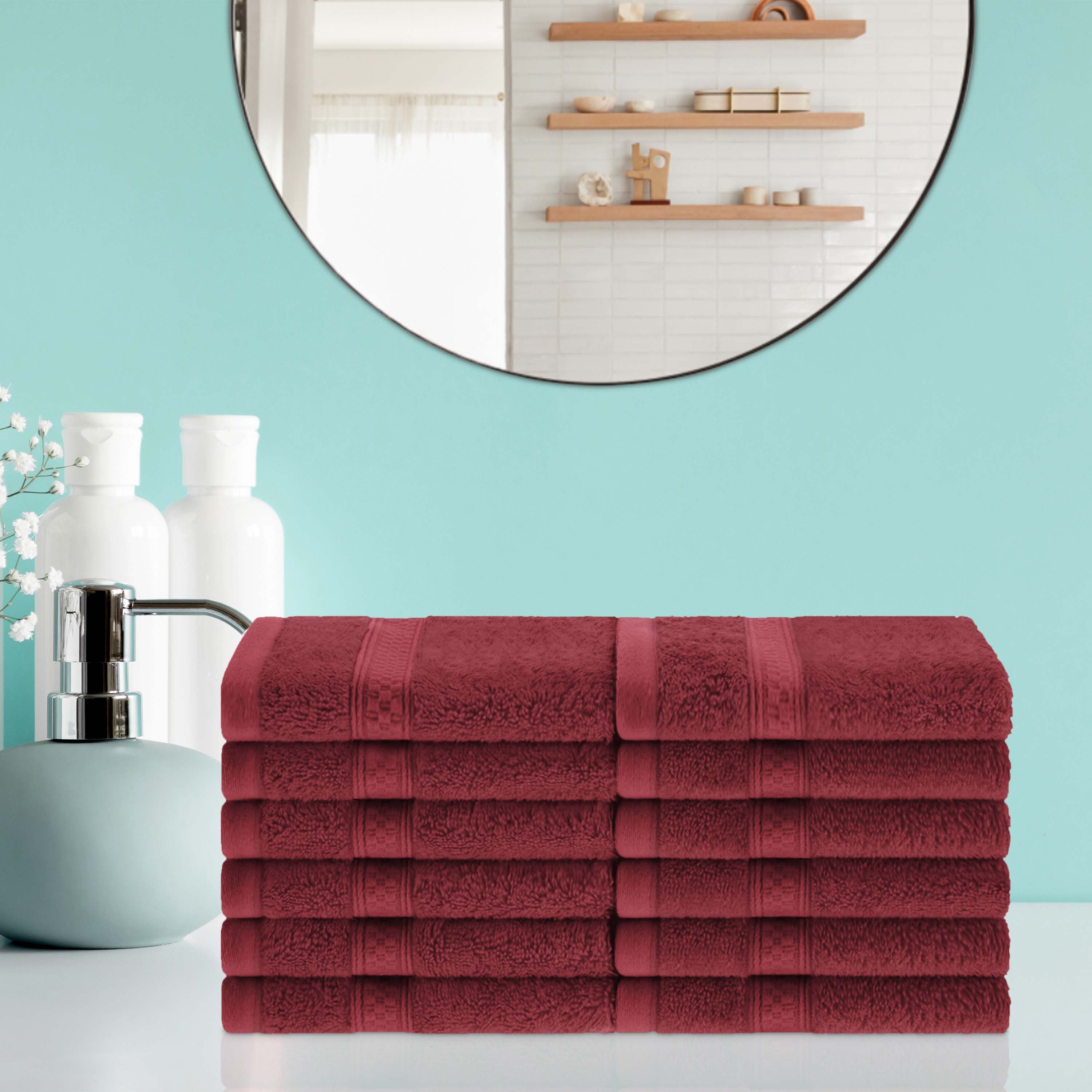 12-Piece Bamboo Rayon Blend Soft Face Towels - Eco-Friendly & Hypoallergenic for Daily Skincare & Makeup Removal