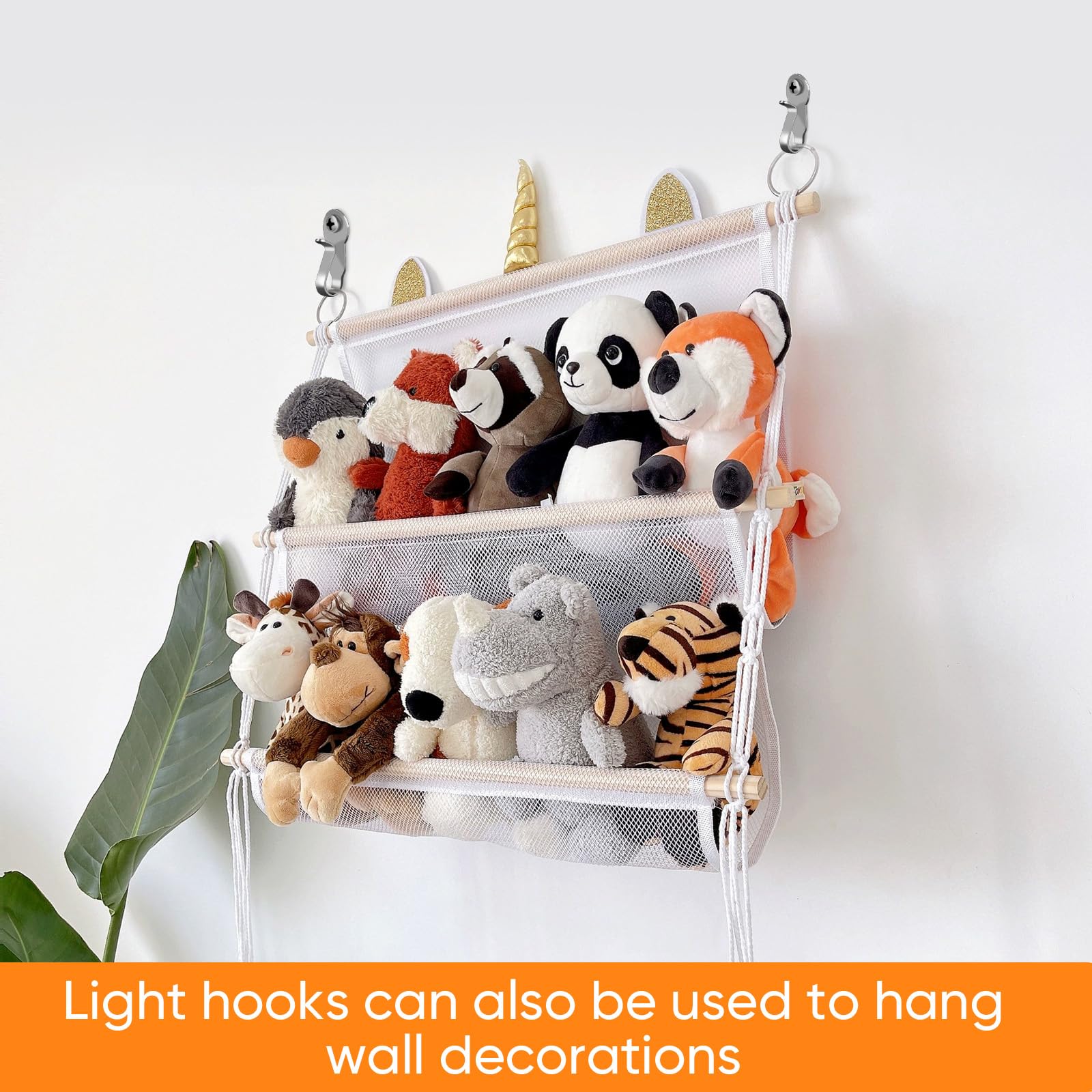 HiGift 36 Pack Screw-in String Light Hooks for Outdoor Christmas Lights - Heavy Duty Wire Hooks for Patio, Garden, and Holiday Decorations (Perfect for Hanging Fairy Lights, Lanterns & Decorative Lighting)