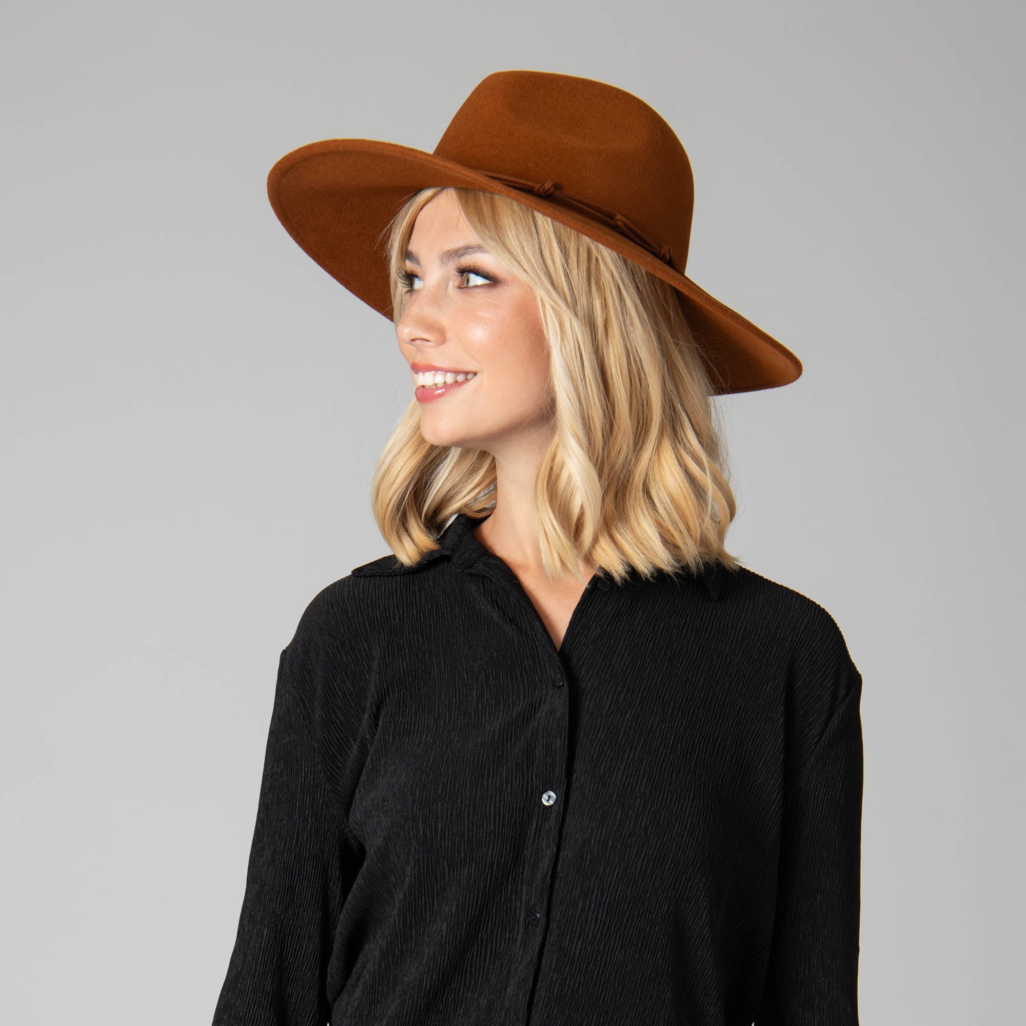 Stylish Autumn Fedora Hat for Women - Trendy Wool Felt Wide Brim Hat - Perfect for Fall Fashion, Outdoor Events, and Travel Accessories