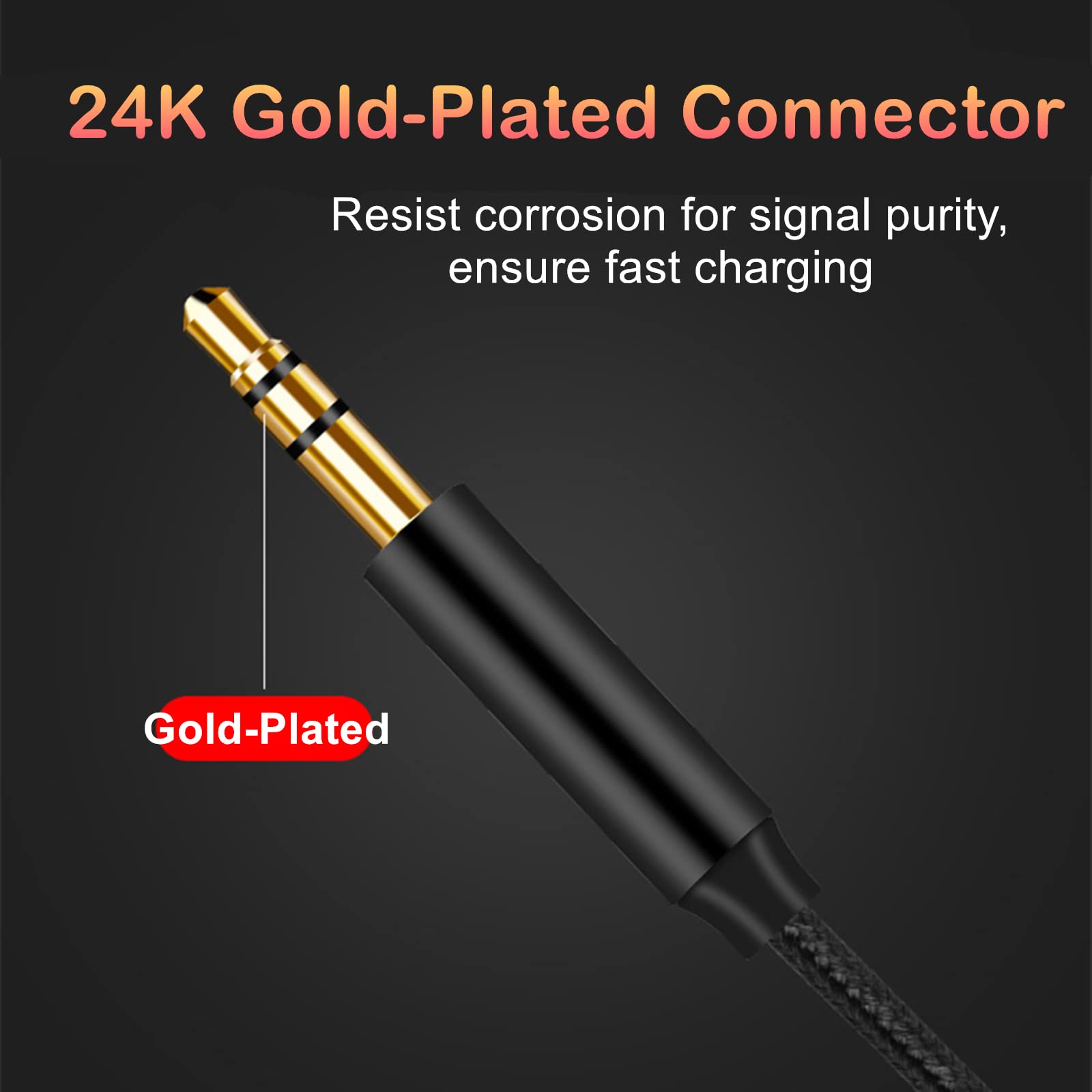 YCTech USB C to Aux Cable with Car Charger - 3.5mm Braided Nylon Audio Aux Cable for iPhone 16/15 Pro Max/Plus, Samsung S24/S23/S22 Ultra & Android Phones - Perfect for Car Audio & Hands-Free Calling