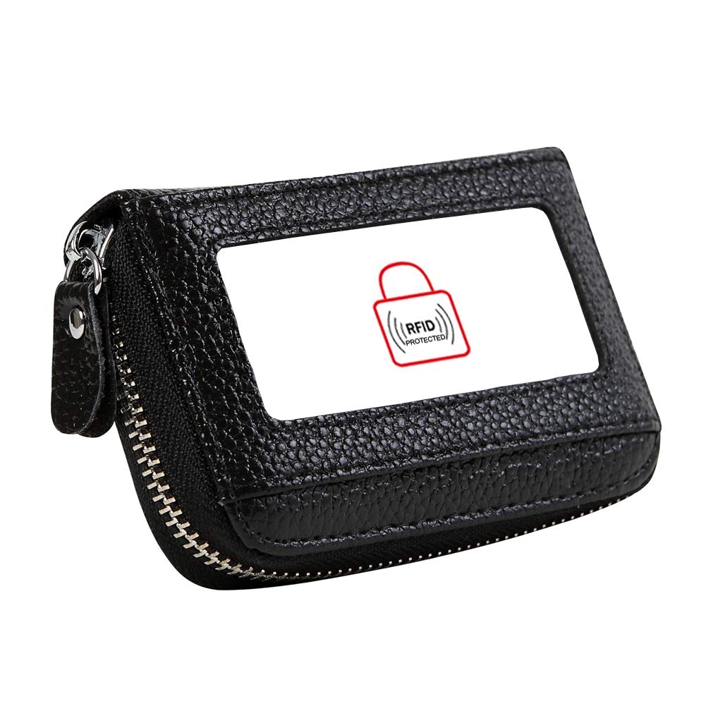 RFID Blocking Leather Wallet for Women - 12 Card Slots Accordion Credit Card Holder - Perfect for Travel, Shopping & Everyday Use
