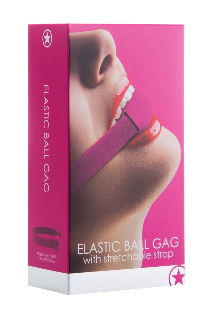 Pink Elastic Ball Gag for BDSM - Comfortable Breathable Adult Toy for Role Play, Bondage & Sensory Play - Perfect for Couples & Beginners