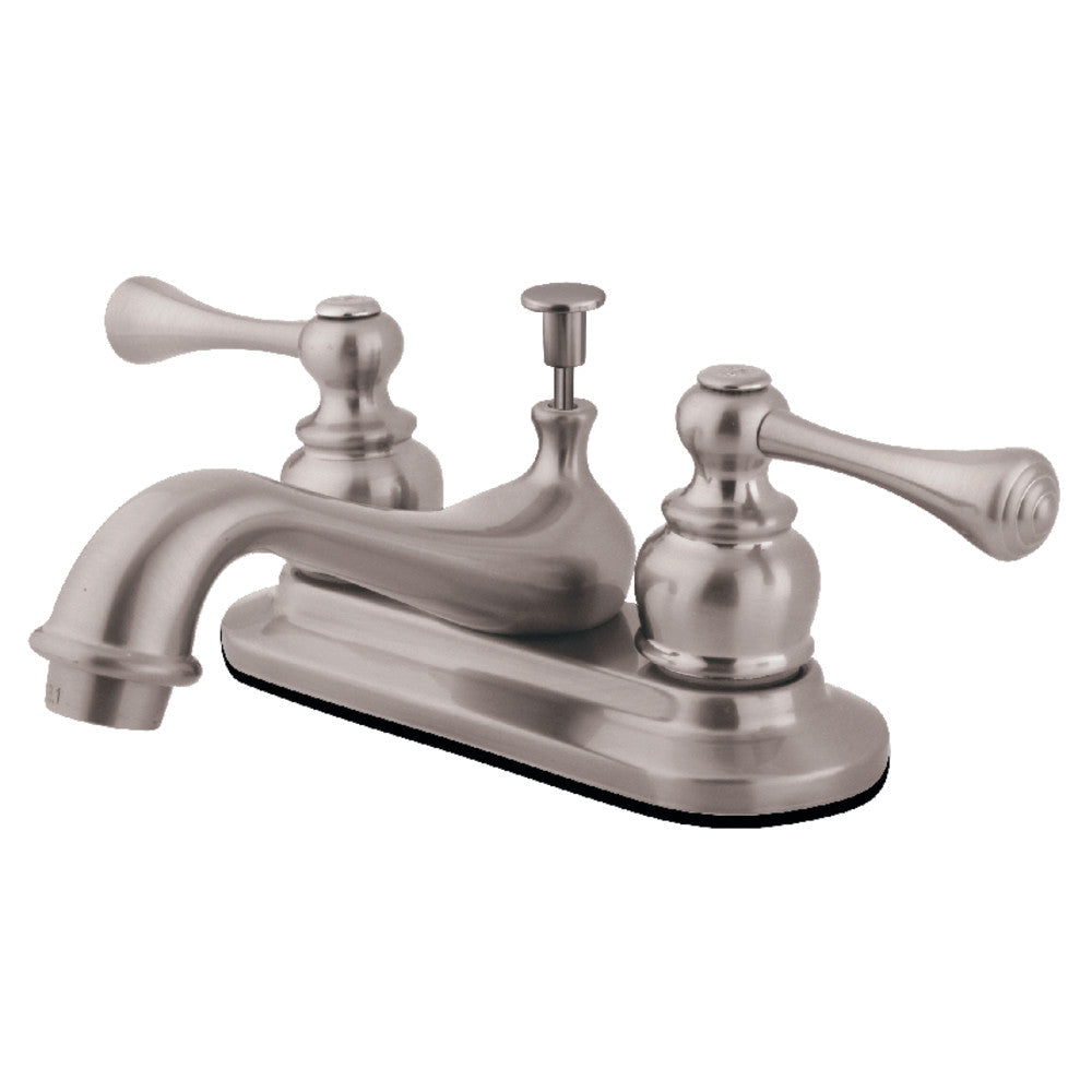 Kingston Brass KB604BL 4-Inch Centerset Bathroom Faucet - Modern Water-Saving Design for Bathroom Sink, Vanity, and Powder Room Installation