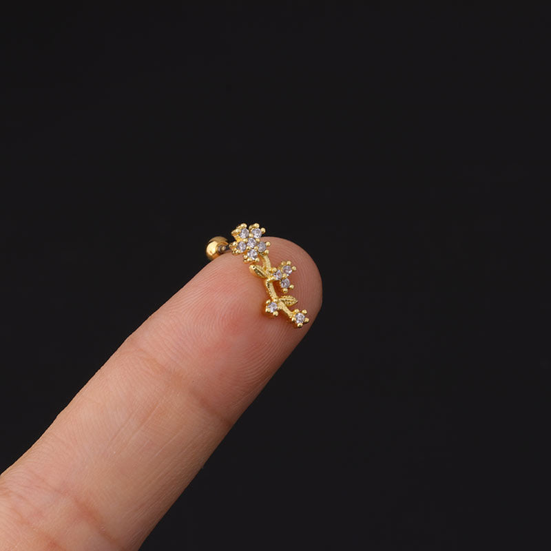 20G Cartilage Tiny Stud Earrings - Delicate Flower Design for Women | Perfect for Daily Wear, Parties & Gifts