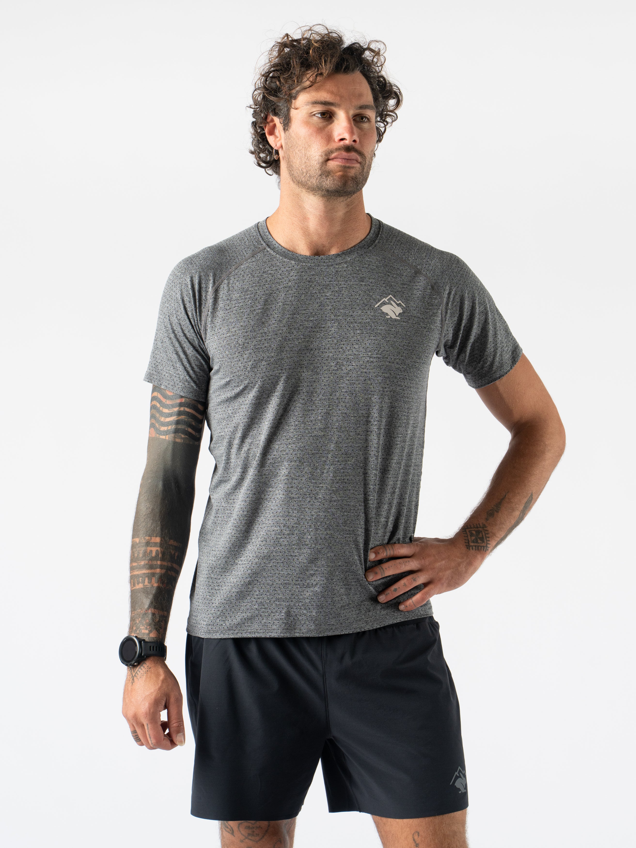 EZ Tee Performance Short Sleeve Trail Running Shirt - Moisture Wicking & Breathable for Outdoor Hiking, Jogging, and Fitness Activities