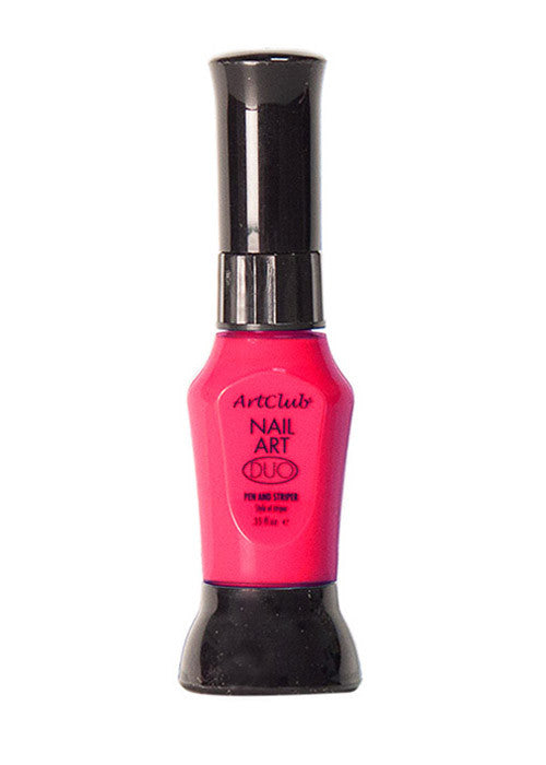 Color Club Nail Art Duo Set - Vibrant Neon Pink Nail Polish for Manicures & Pedicures | Perfect for Summer Nails, Pool Parties & Festival Looks