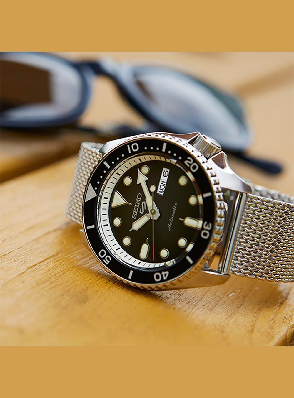 Seiko 5 Sports Automatic Watch SBSA017 - Japanese Made Mechanical Timepiece for Men, JDM Style (2019 Model) - Perfect for Business, Casual Wear & Watch Collectors