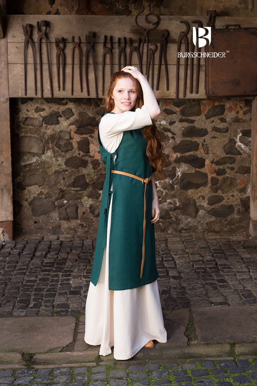 Viking Over Dress Haithabu Green - Medieval Norse Costume for LARP, Reenactment & Cosplay
