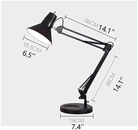 JYYBN Swing Arm Desk Lamp - Adjustable LED Eye Protection Light for Study, Office & Bedroom - Foldable Black/White/Yellow - Perfect for Reading, Working & Nightstand Use