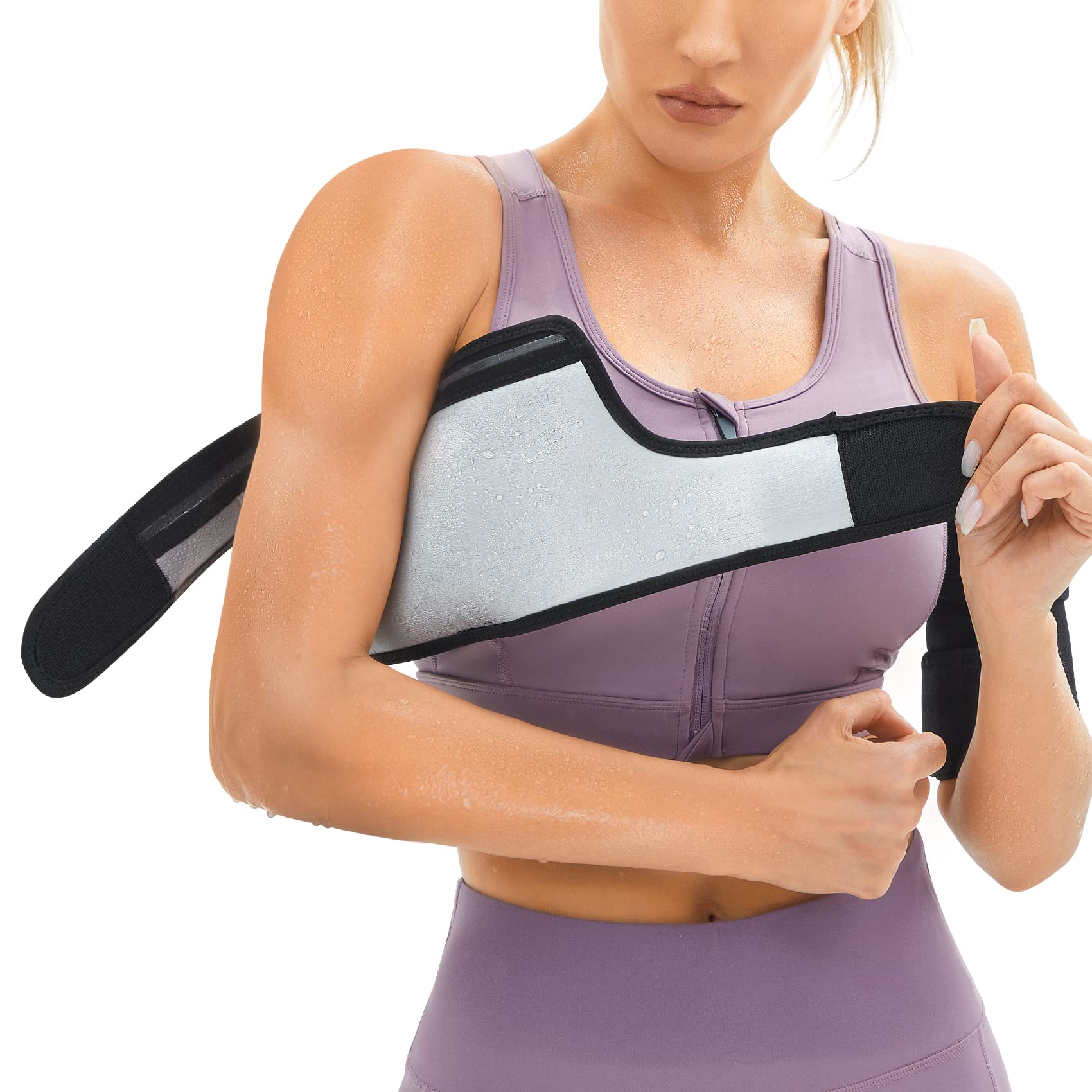 Adjustable Arm Trimmers for Women - Sauna Sweat Bands for Arm Fat Loss, Workout & Sports | 1 Pair Slimming Arm Bands for Gym, Running & Sauna Sessions
