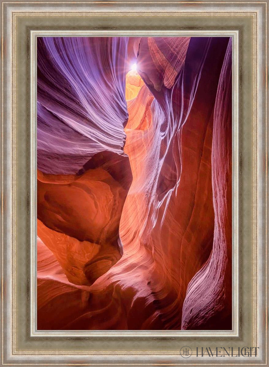 Antelope Canyon Sunburst Wall Art - Stunning Desert Landscape Photography Print for Home & Office Decor | Perfect for Living Room, Bedroom, or Office Wall Display
