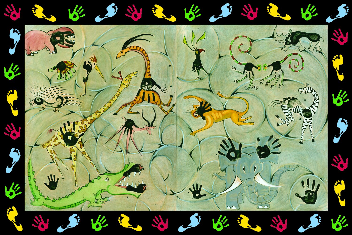 Monkey See Monkey Draw Cave Painting Floor Puzzle - 36 Piece Kids Educational Puzzle for Learning & Play - Perfect for Preschool, Classroom, and Family Game Night